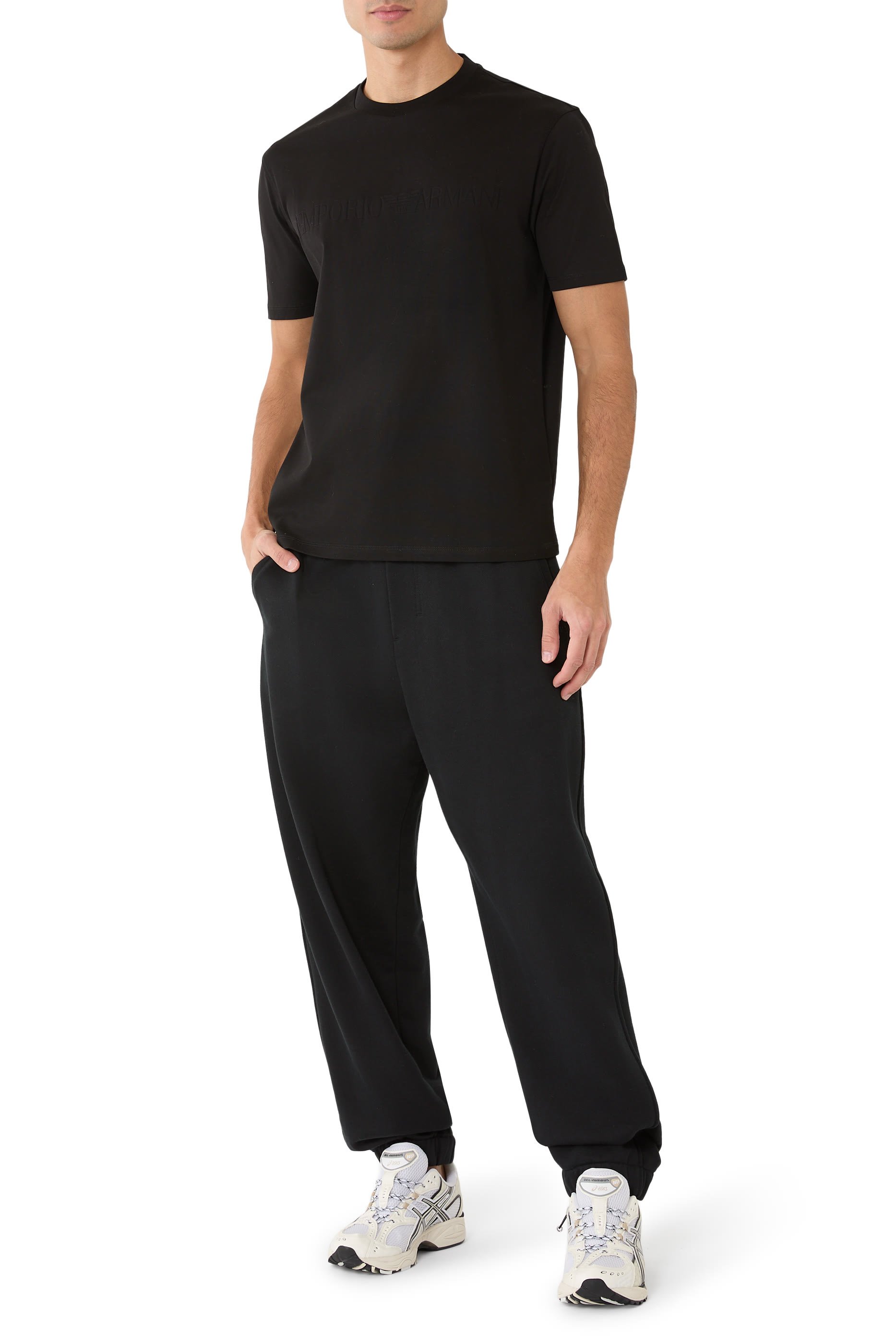 تيشيرت بشعار الماركة بلون مماثل جيرسيه