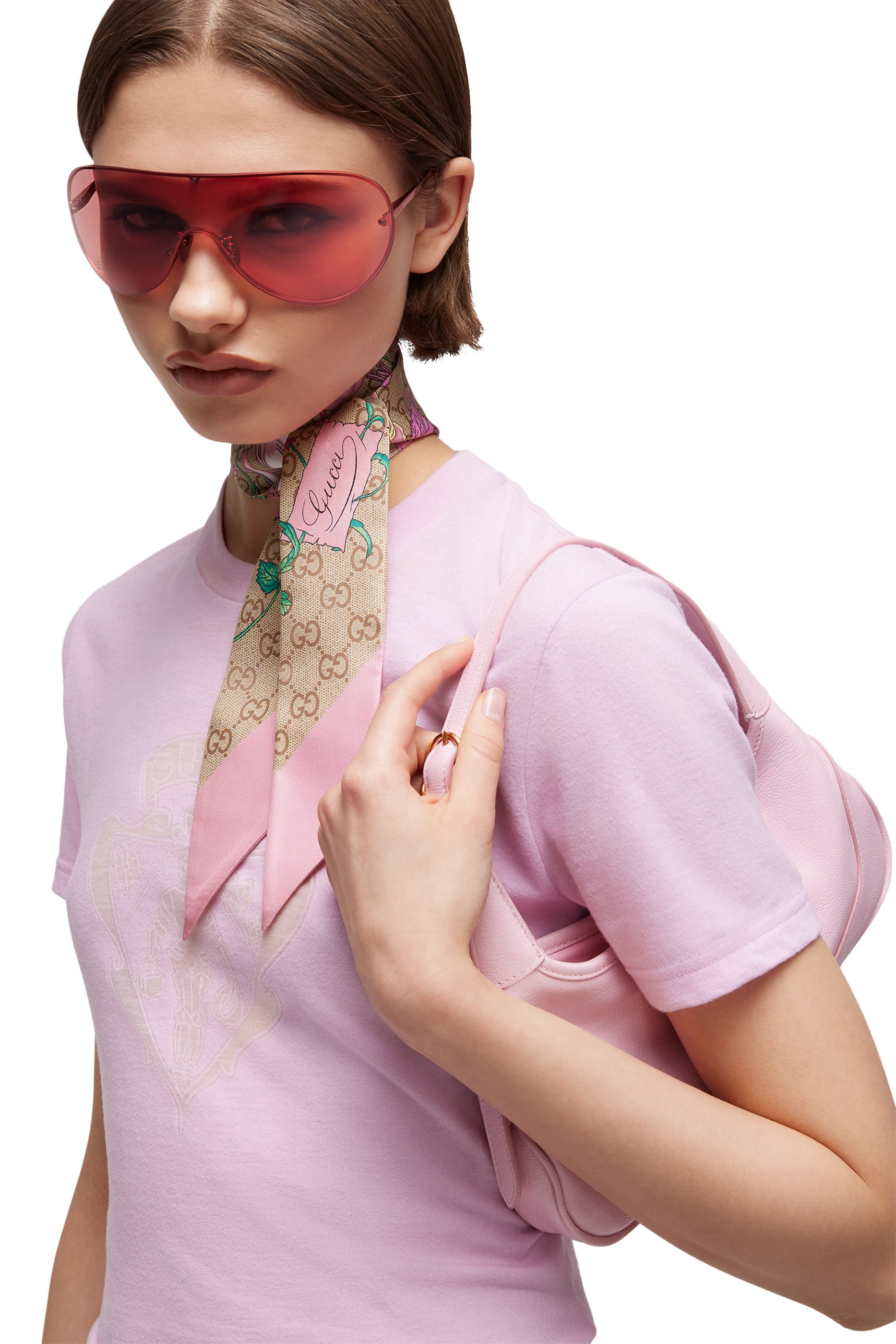 وشاح مزين بطبعات حرير