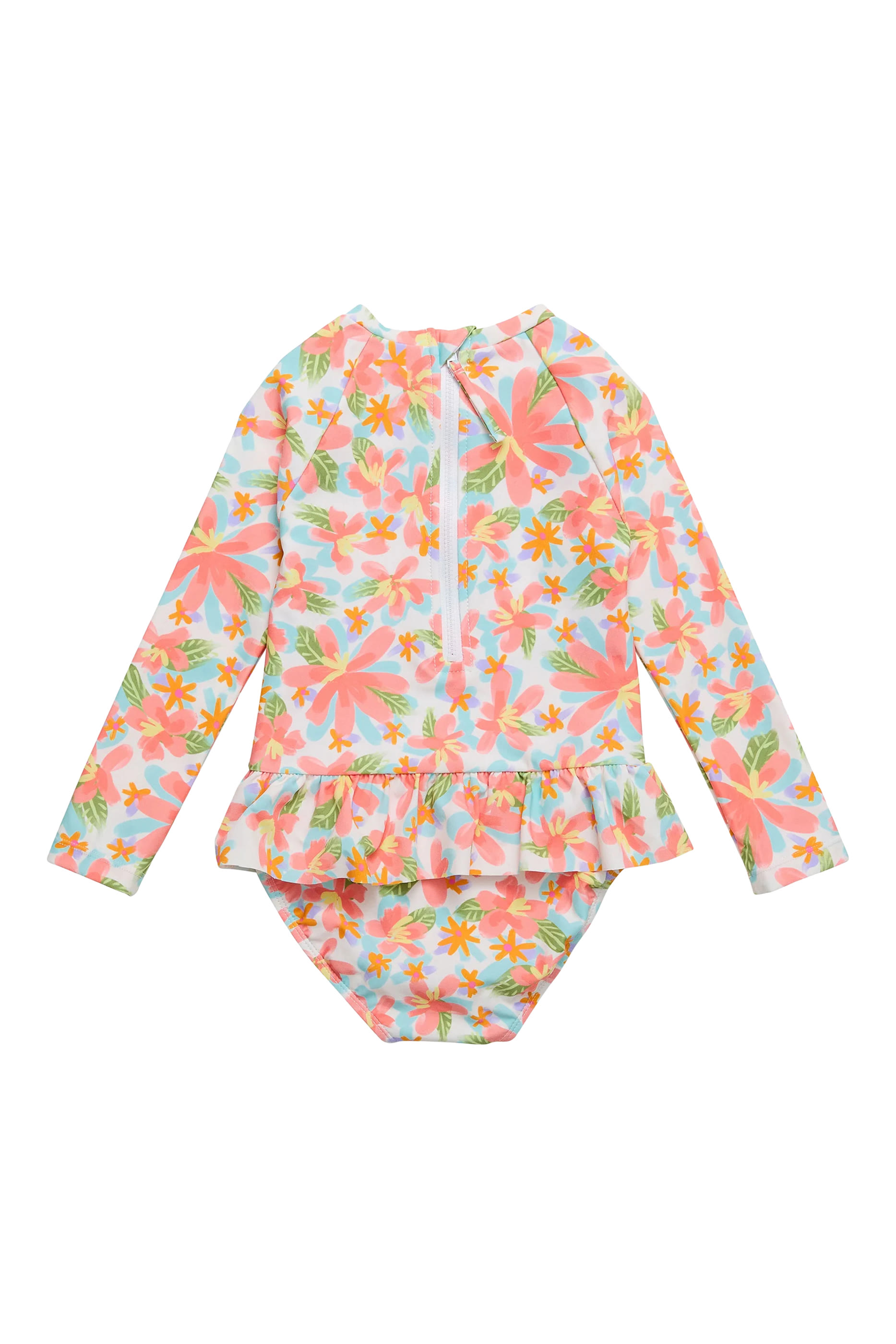 بدلة سباحة هاوايان لوا مستدامة بأكمام طويلة للأطفال