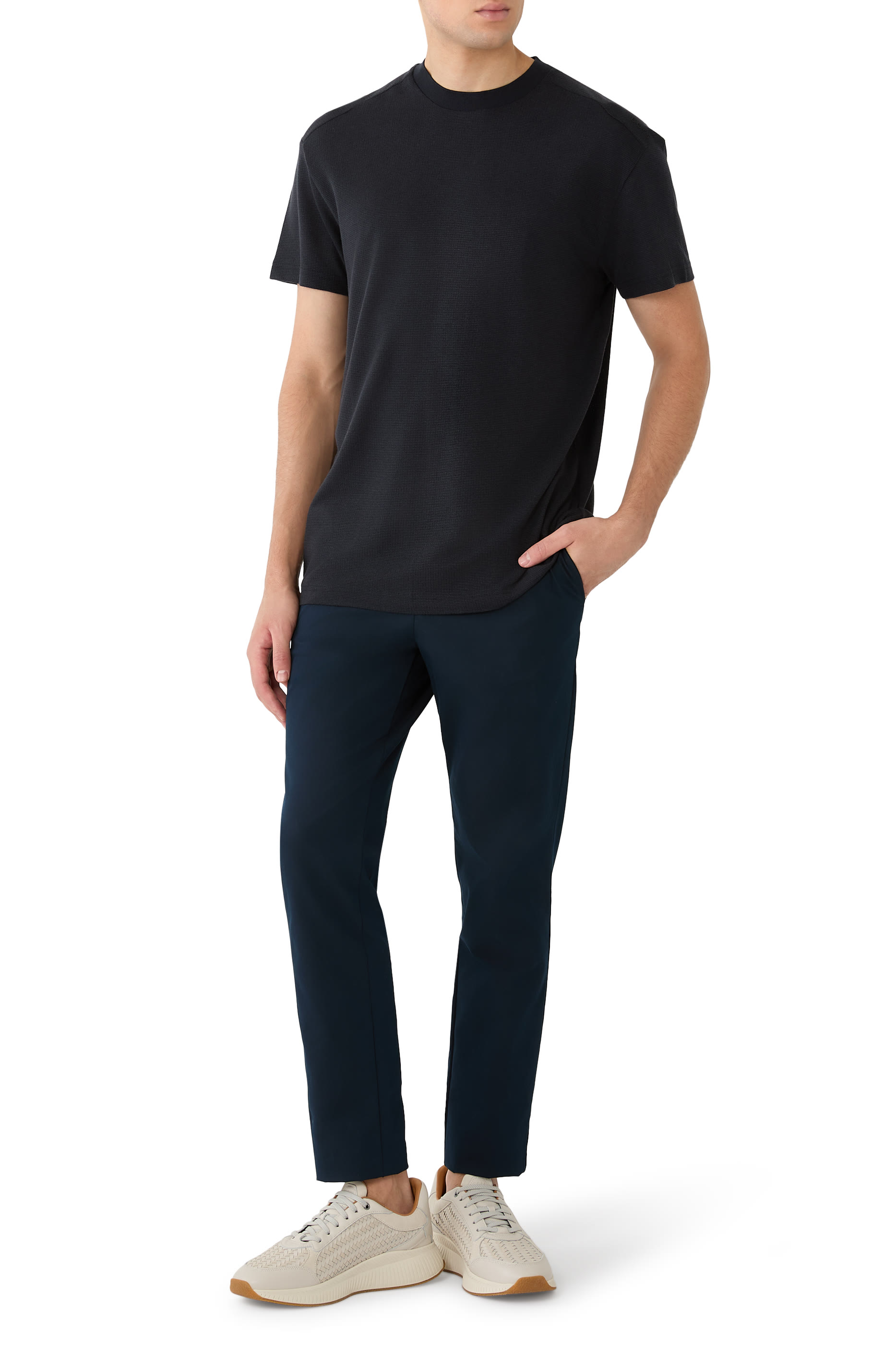 تيشيرت تيريس بياقة ضيقة