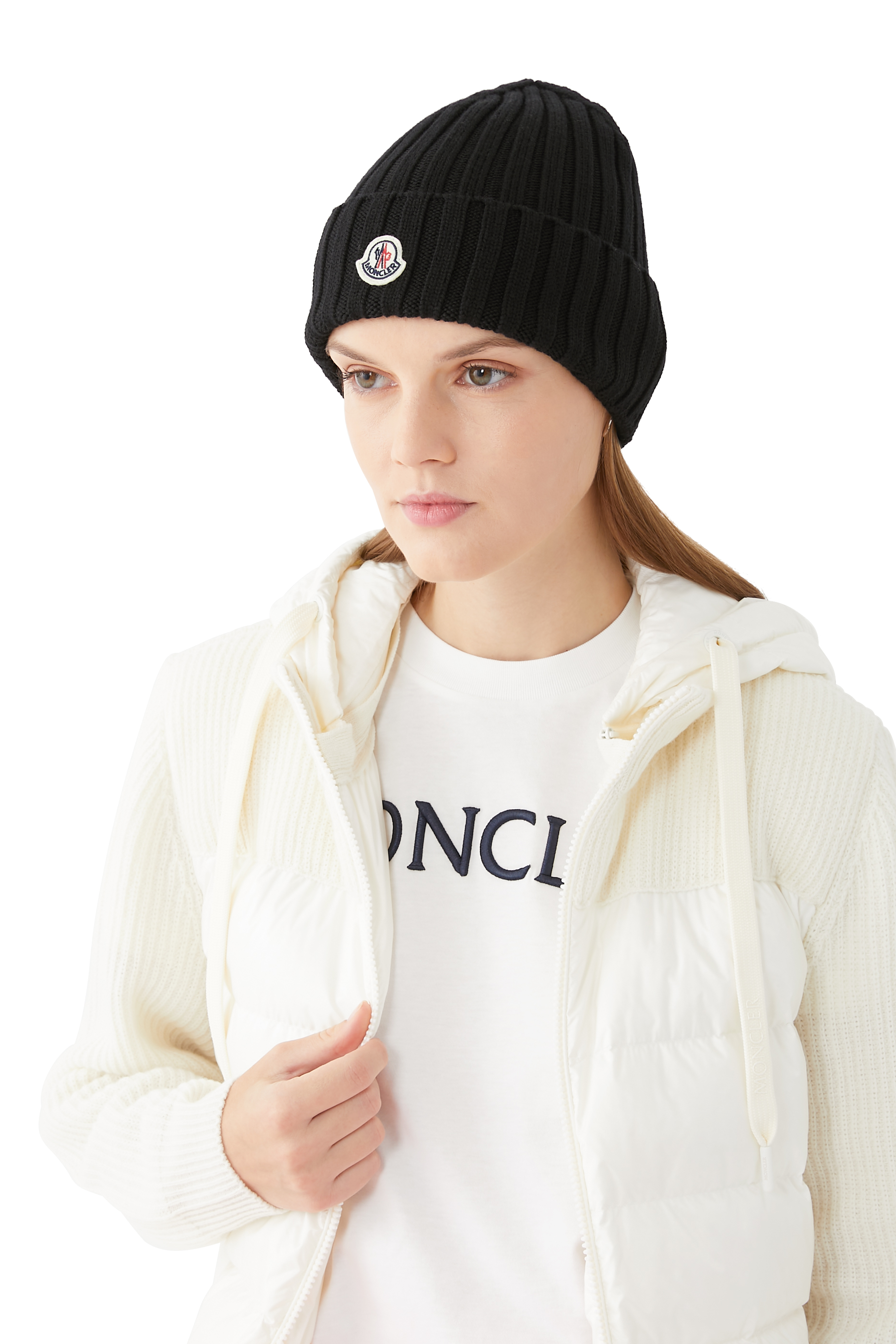 قبعة بيني منسوجة صوف مضلع