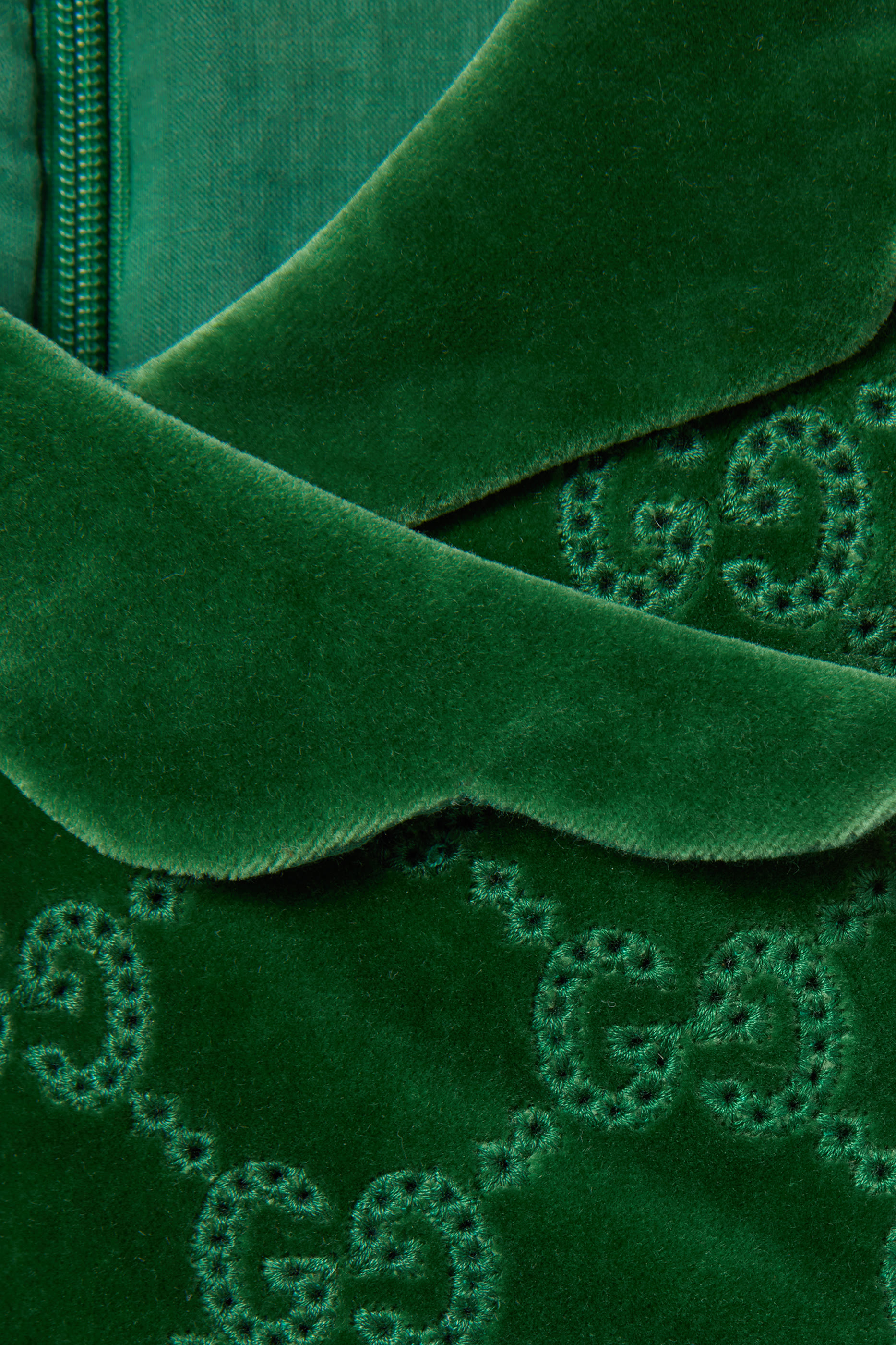 فستان قطن مخمل بنقشة حرفي شعار الماركة للأطفال