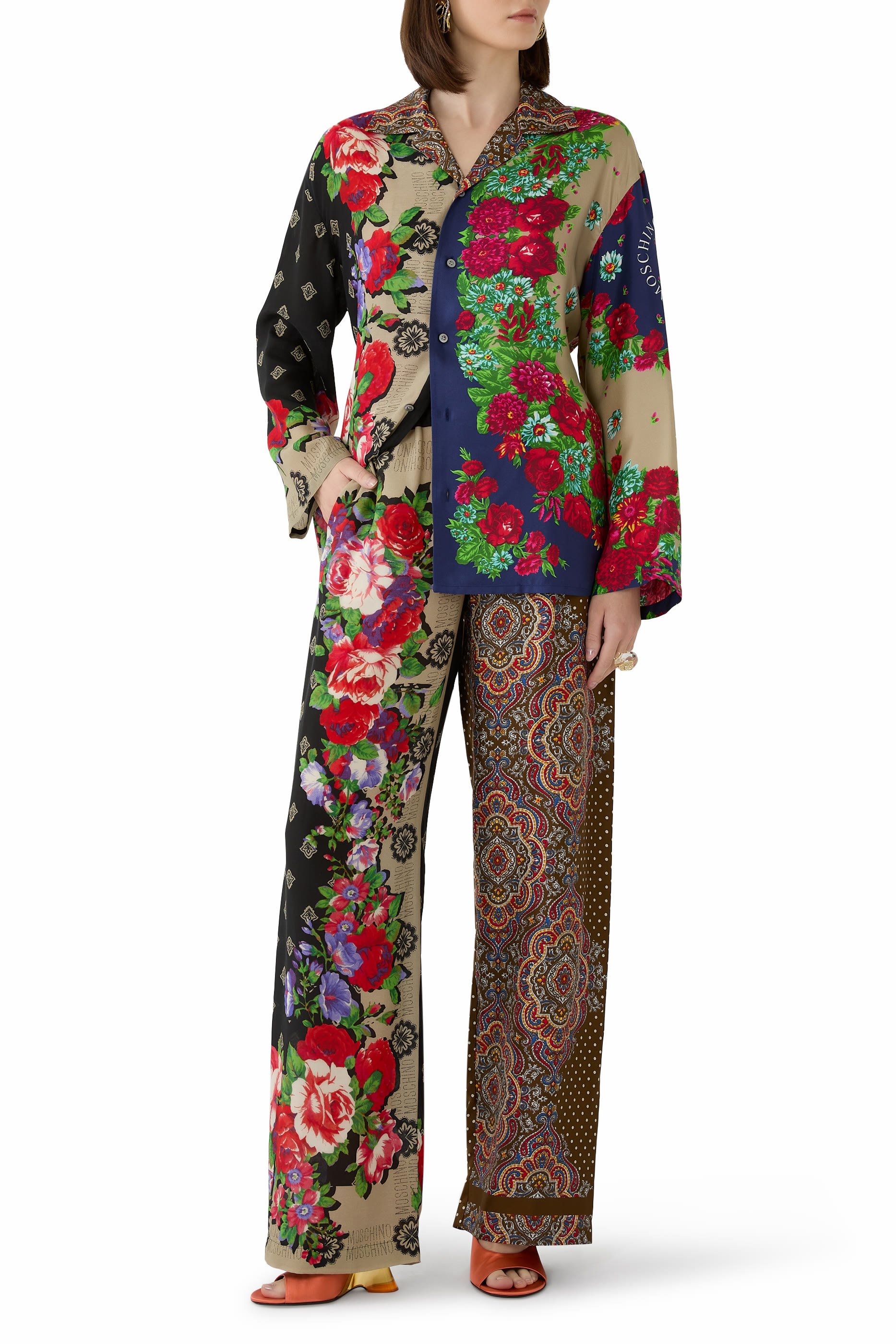 بنطال بنقشة حرير