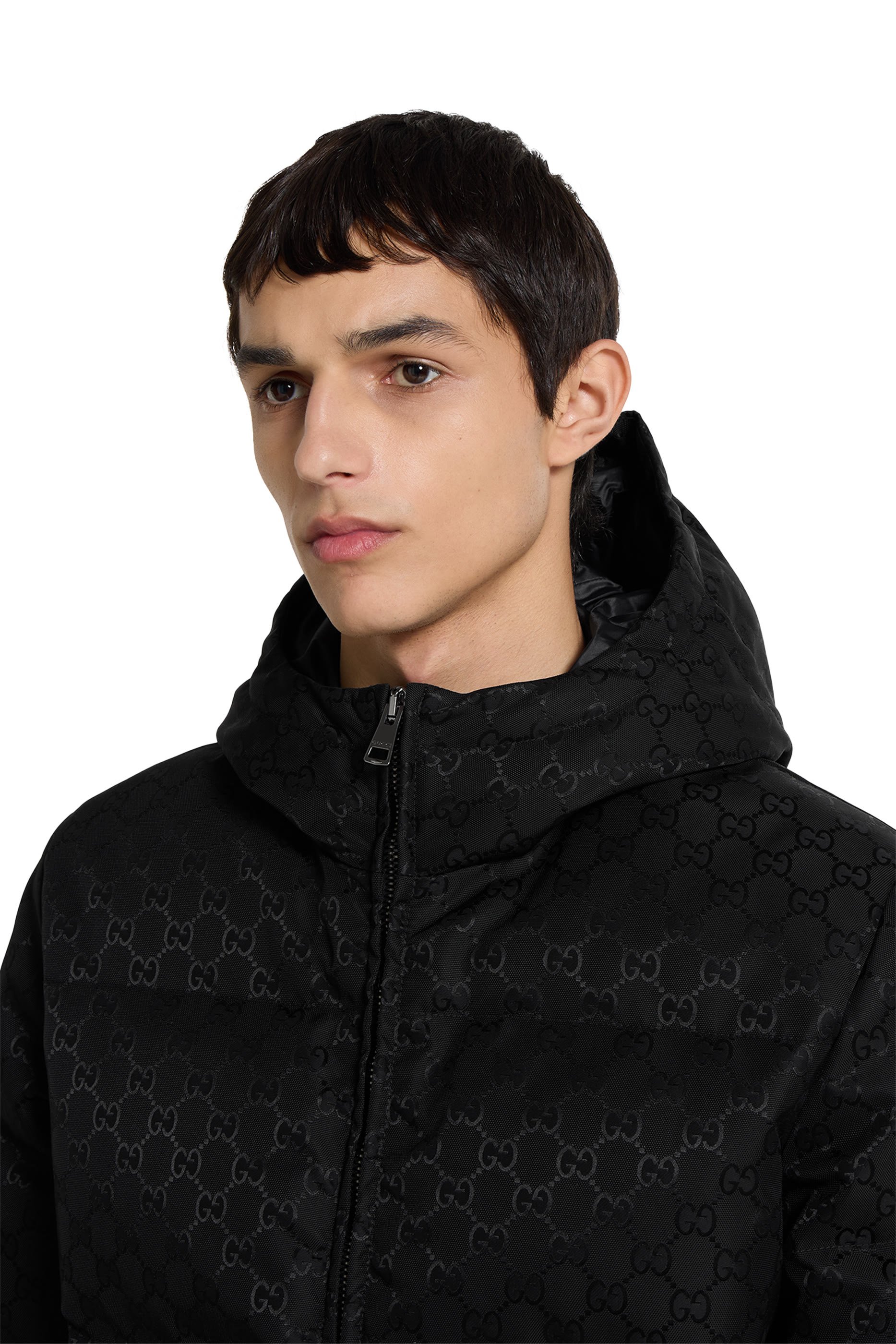 GG Nylon Canvas Down Jacket 