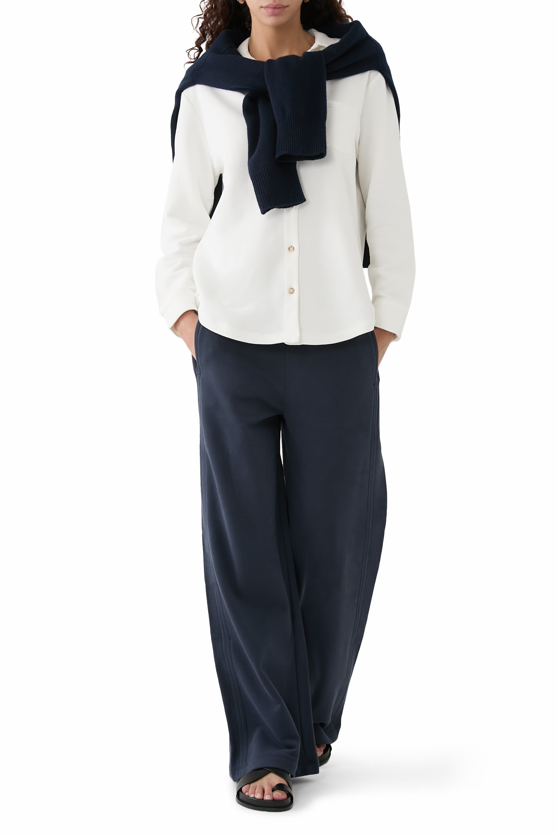 قميص بأزرار للسفر قطن عضوي