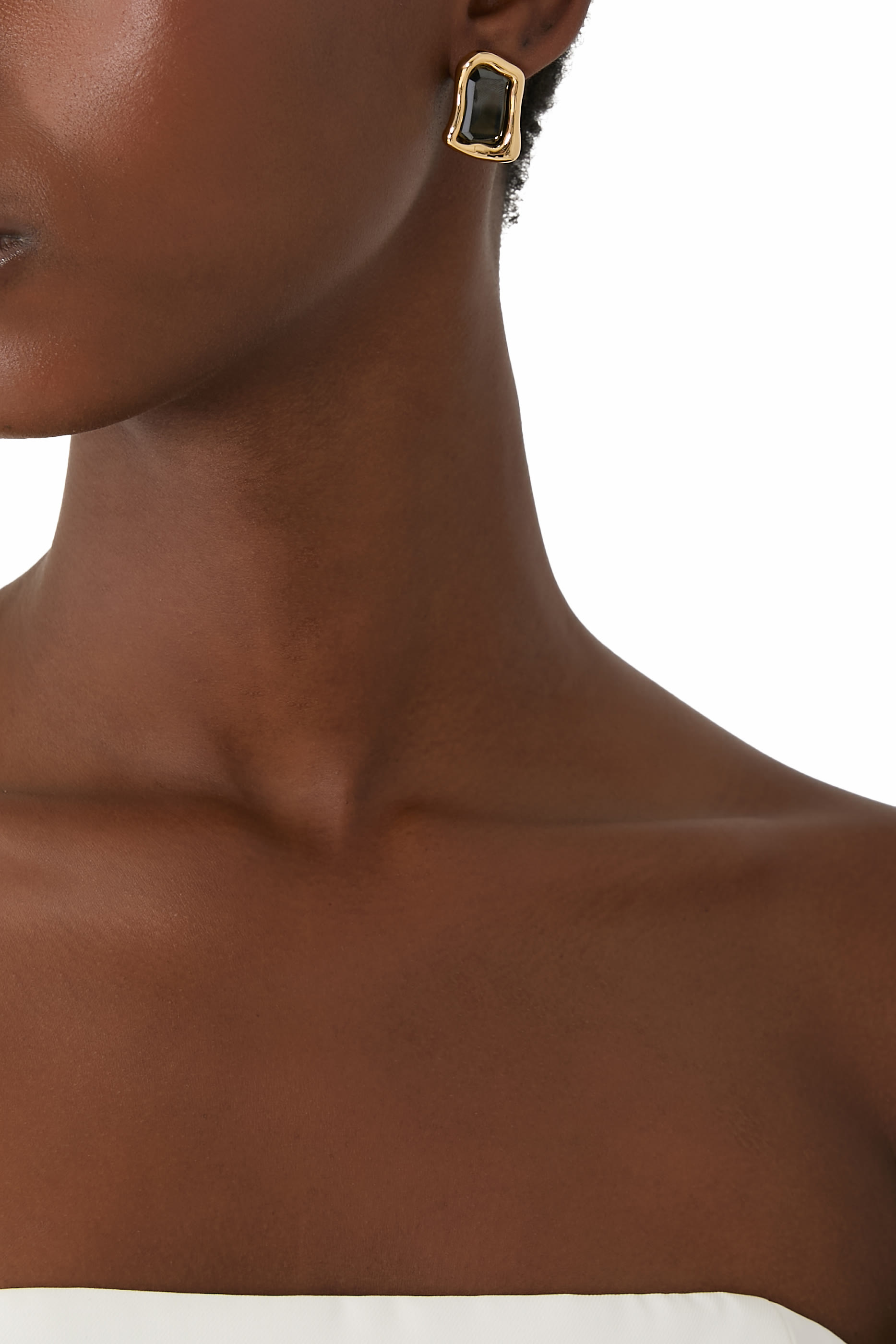 أقراط مولتن بحجر زجاجي