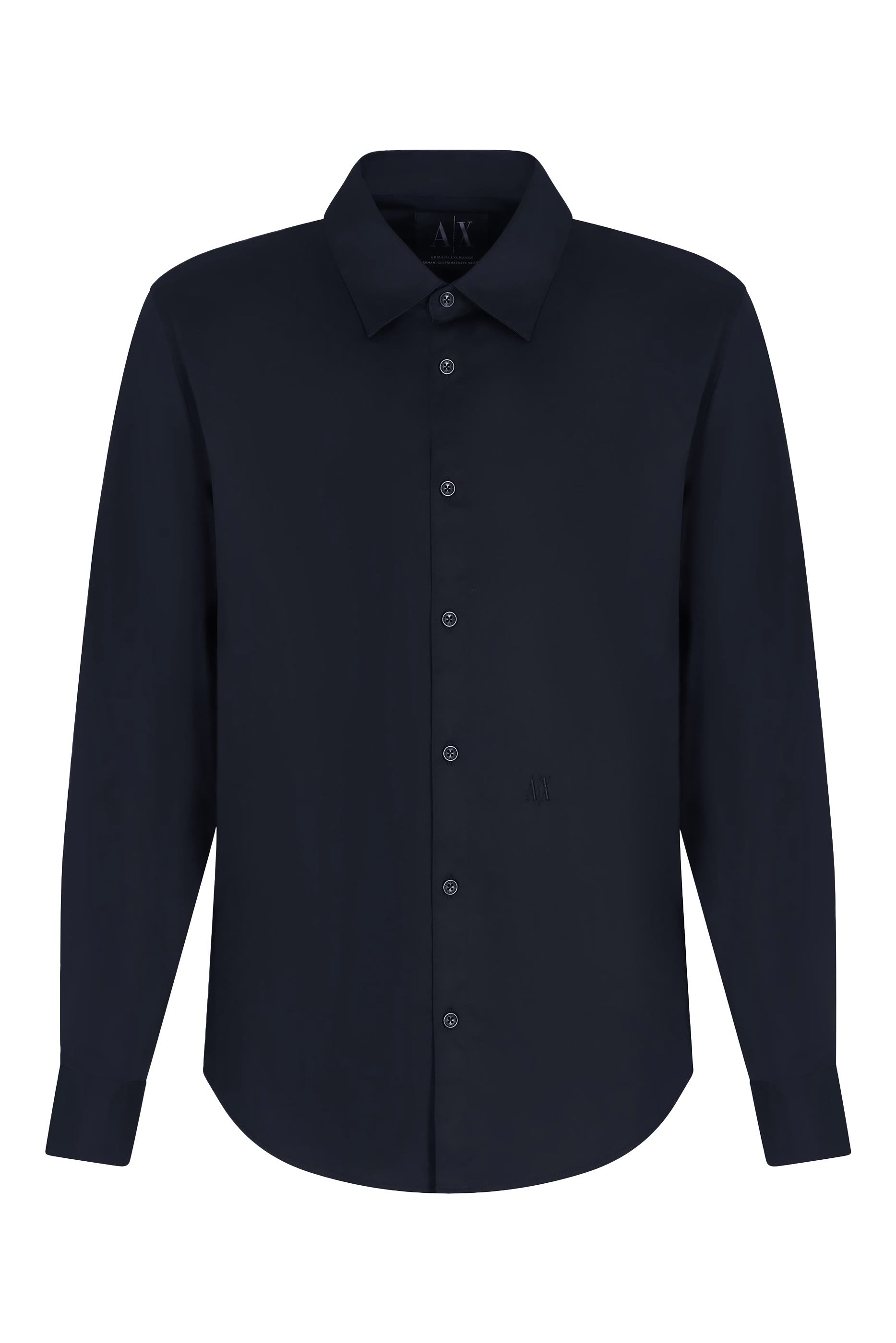 قميص أي أس في بقصة عادية قطن جيرسيه مطاطي