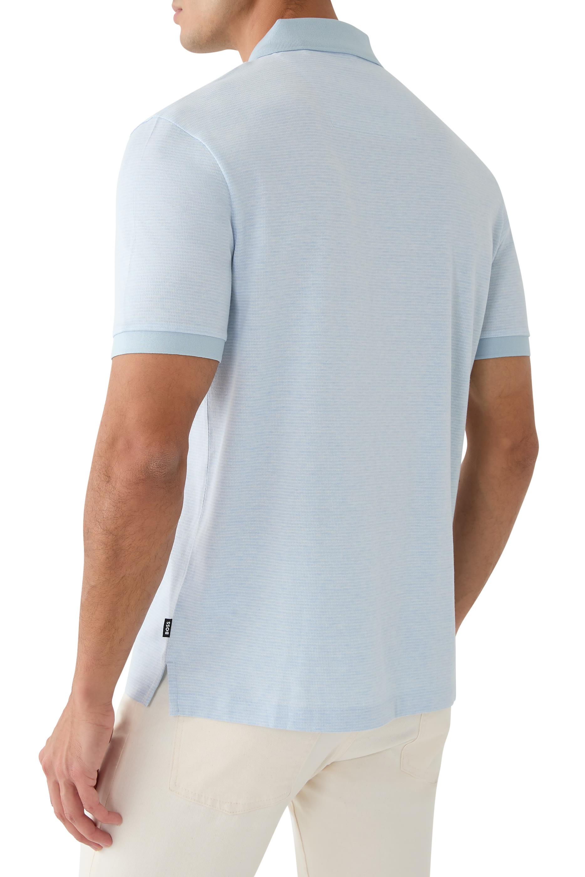 قميص بولو بنقشة صغيرة قطن مرسيريزد