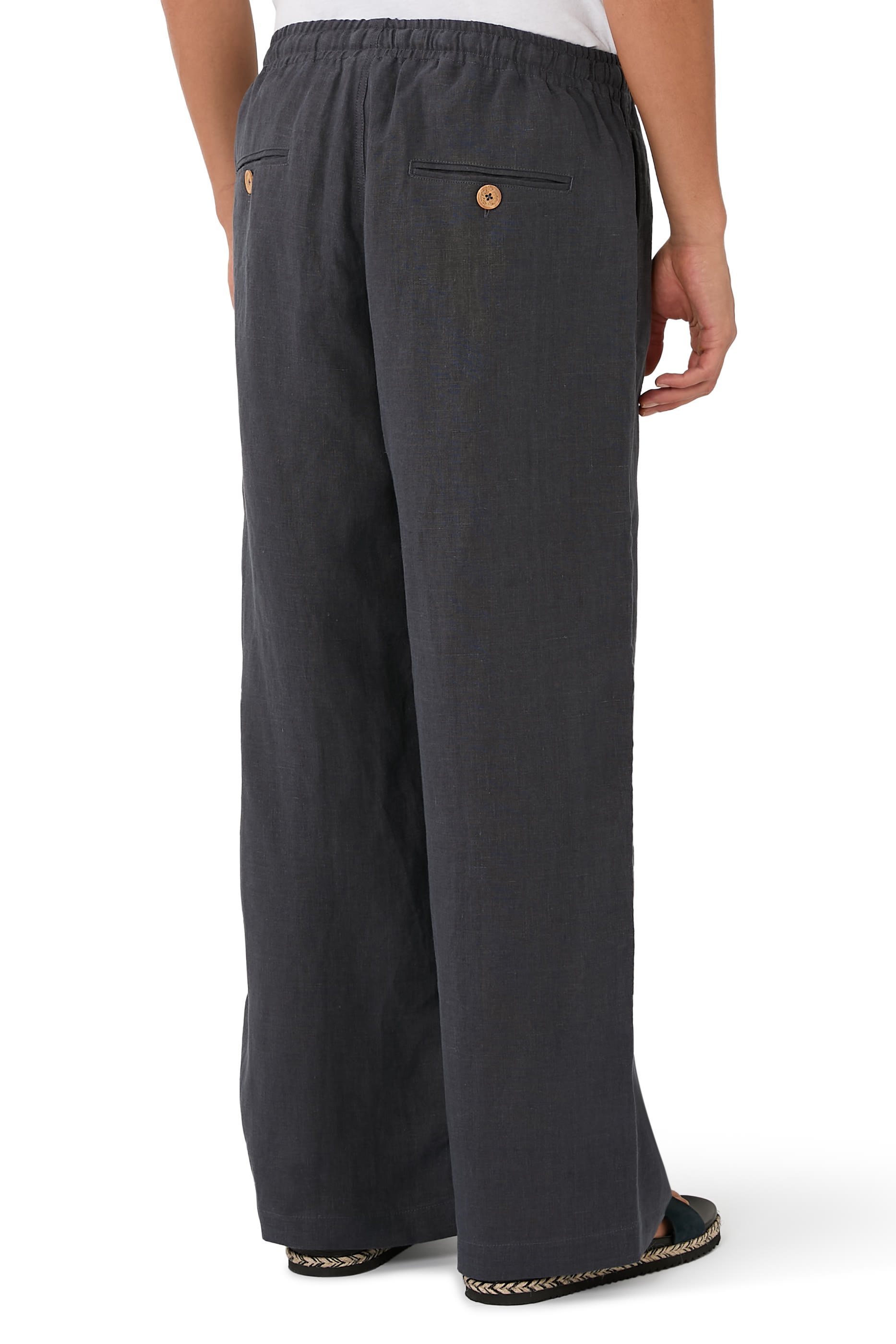 Wide Leg Linen Trousers
