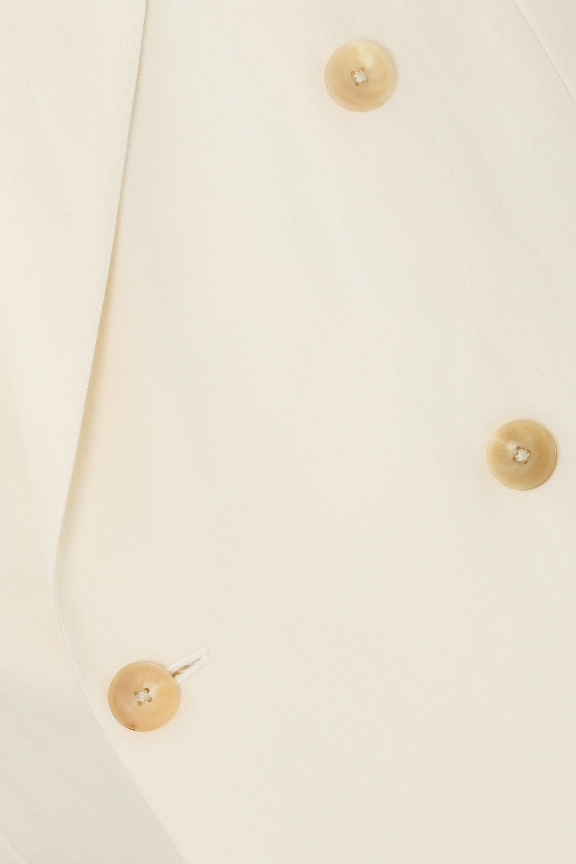 جاكيت او اكس بصفي أزرار صوف وقطن وكتان