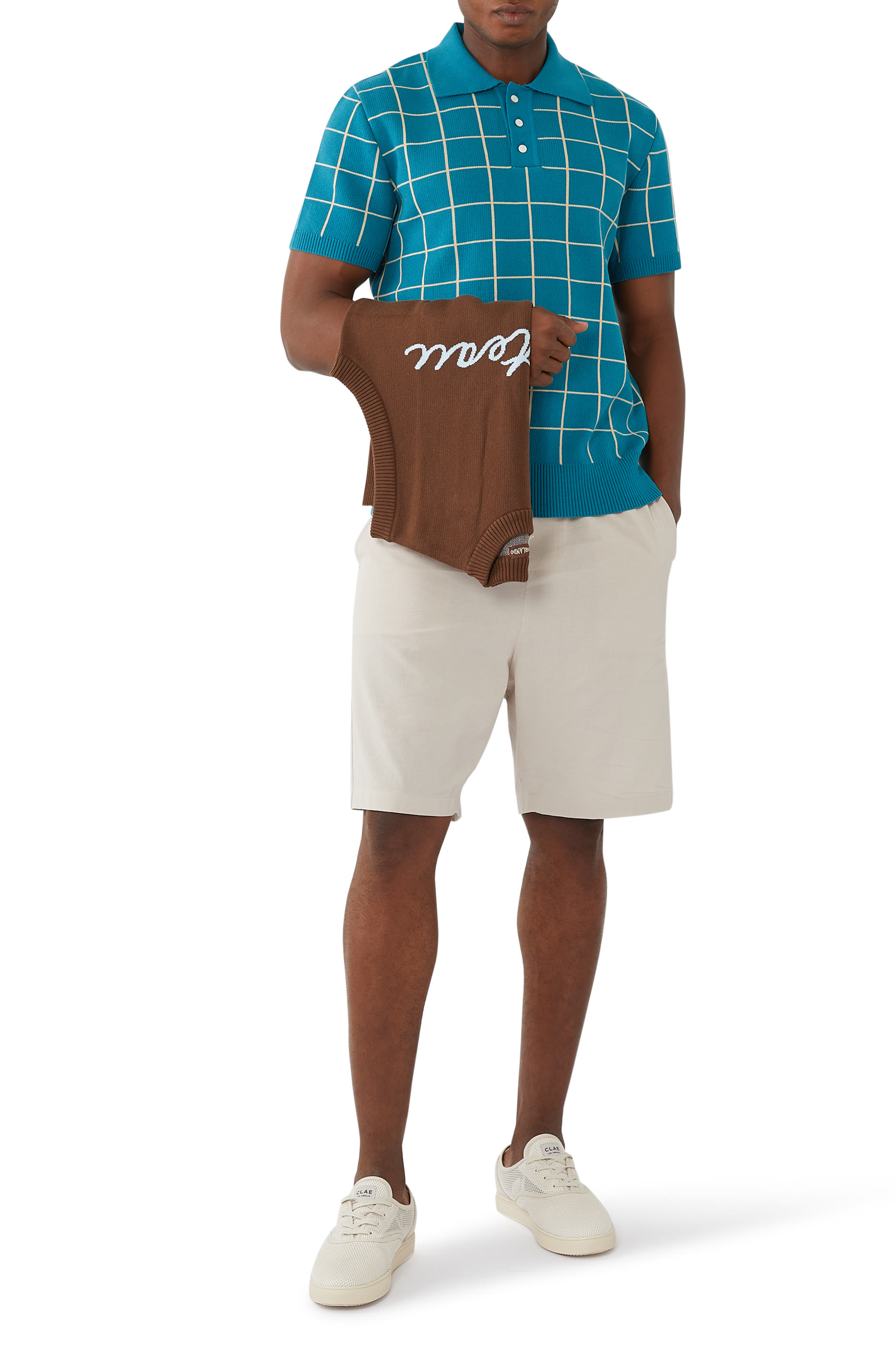 قميص بولو بنقشة مربعات