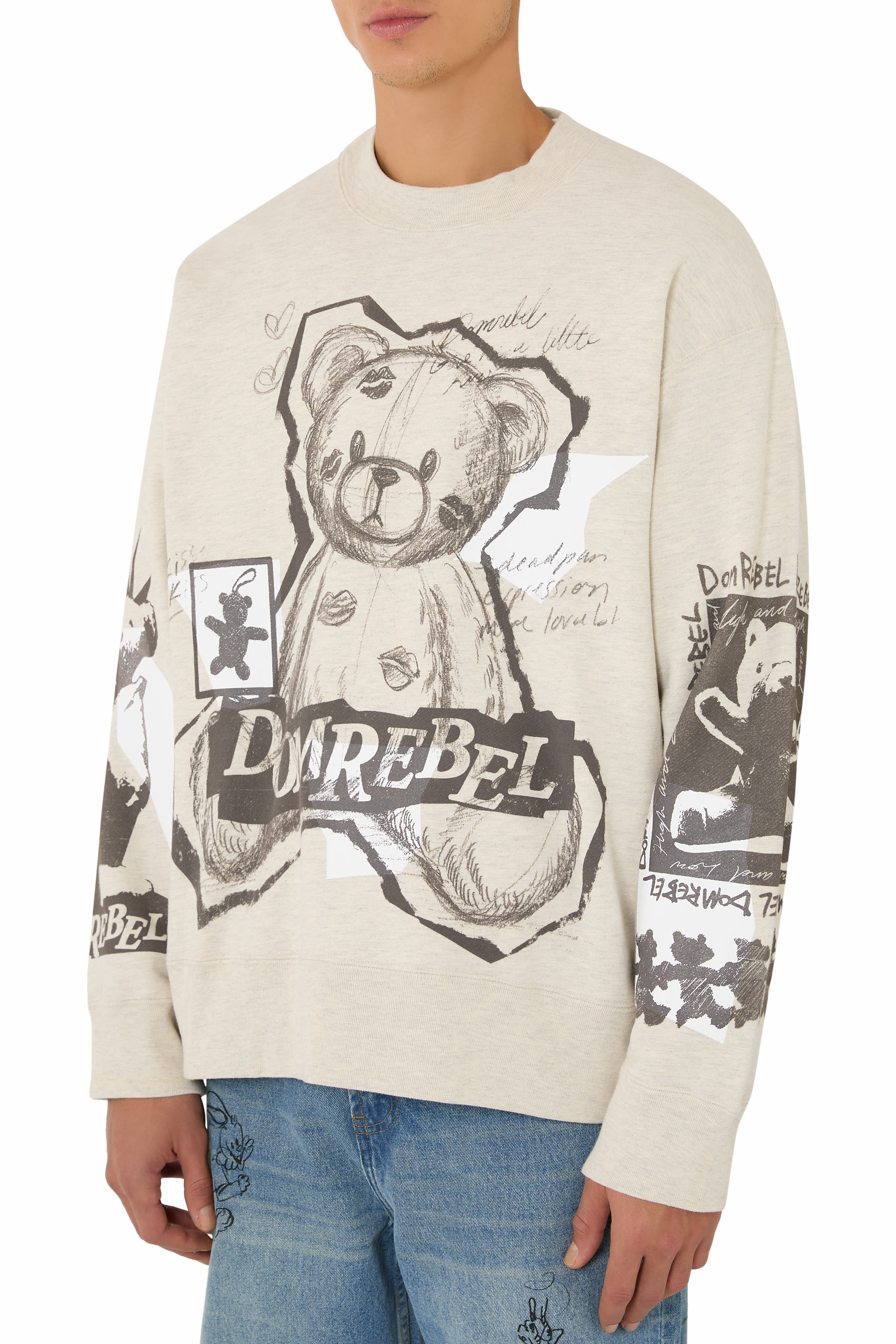 سويت شيرت بقصة قصيرة من الأمام وطويلة من الخلف