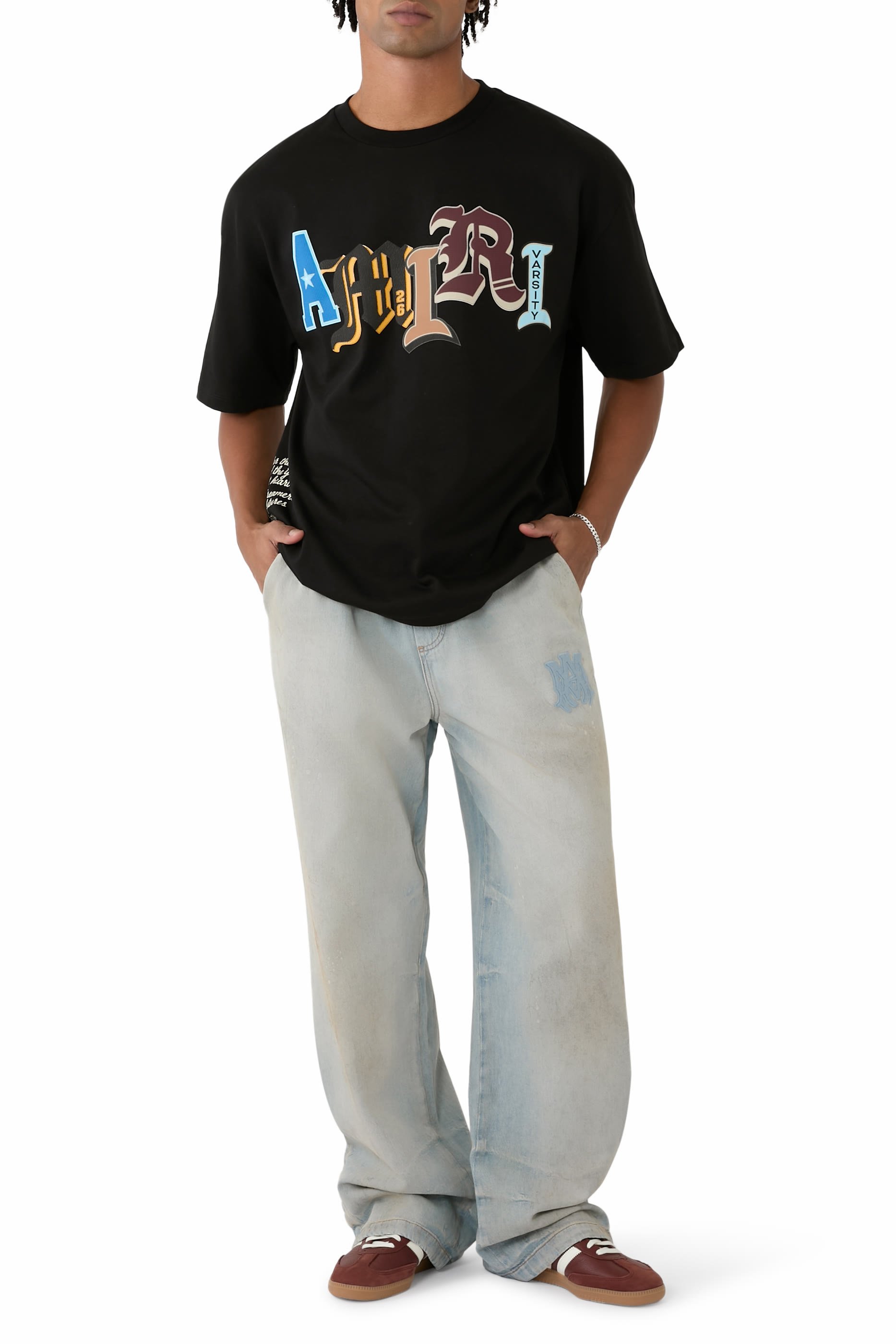 بنطال جينز باغي بقصة مريحة