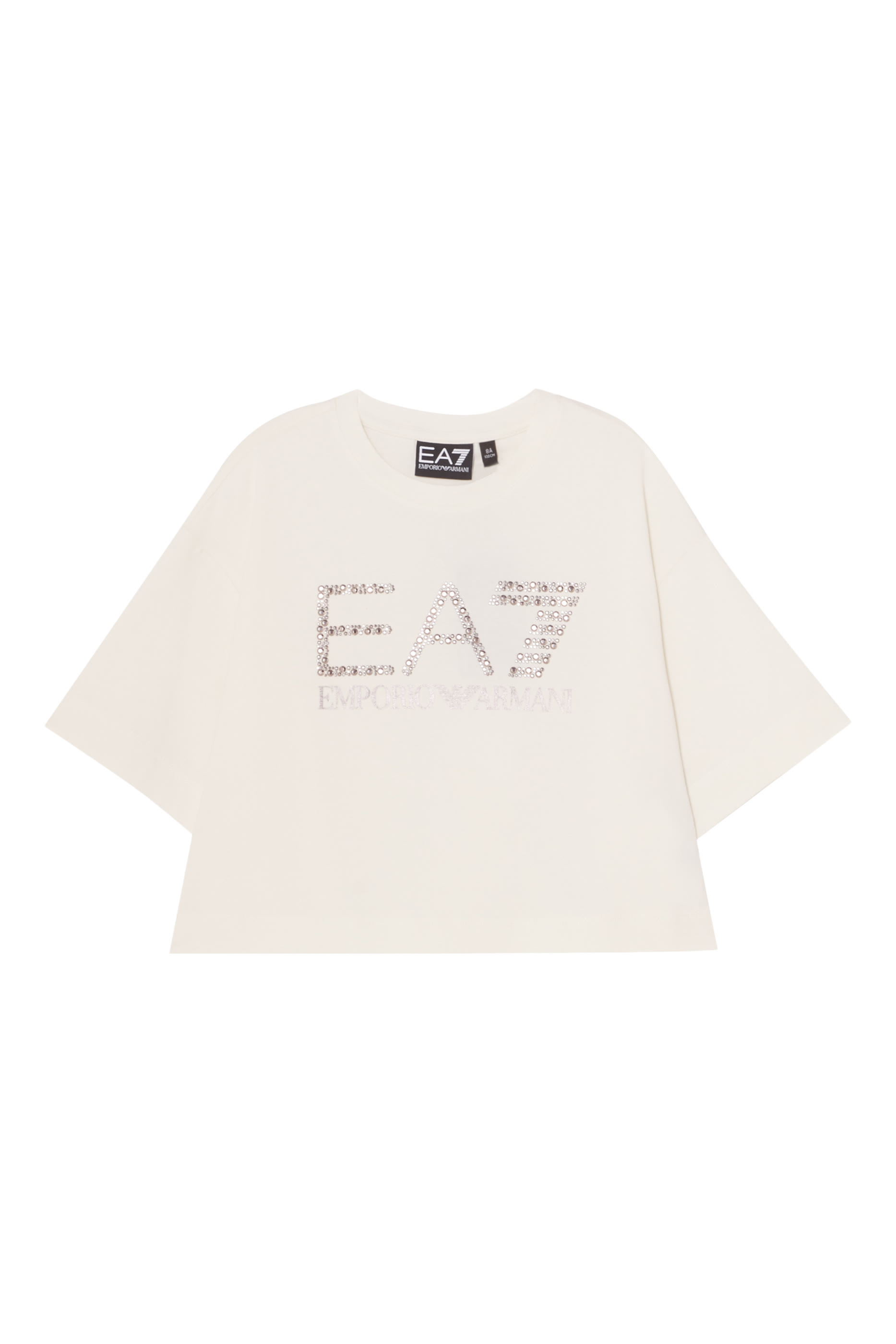 تيشيرت بنقشة شعار الماركة قطن للأطفال