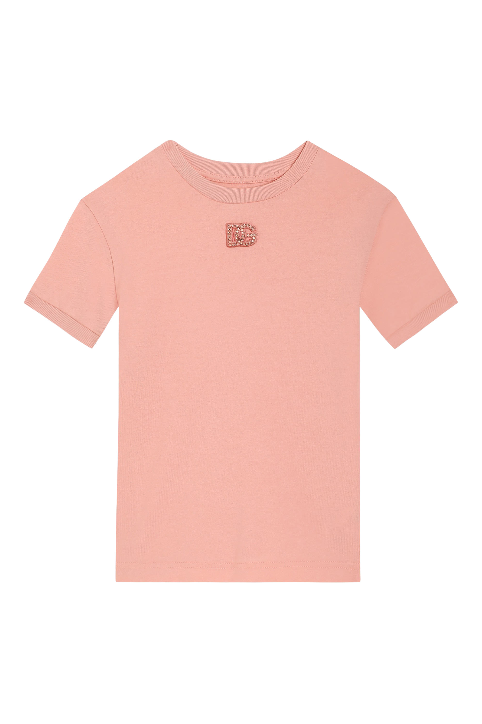 تيشيرت جيرسيه برقعة شعار الماركة المرصعة بأحجار الراين للأطفال