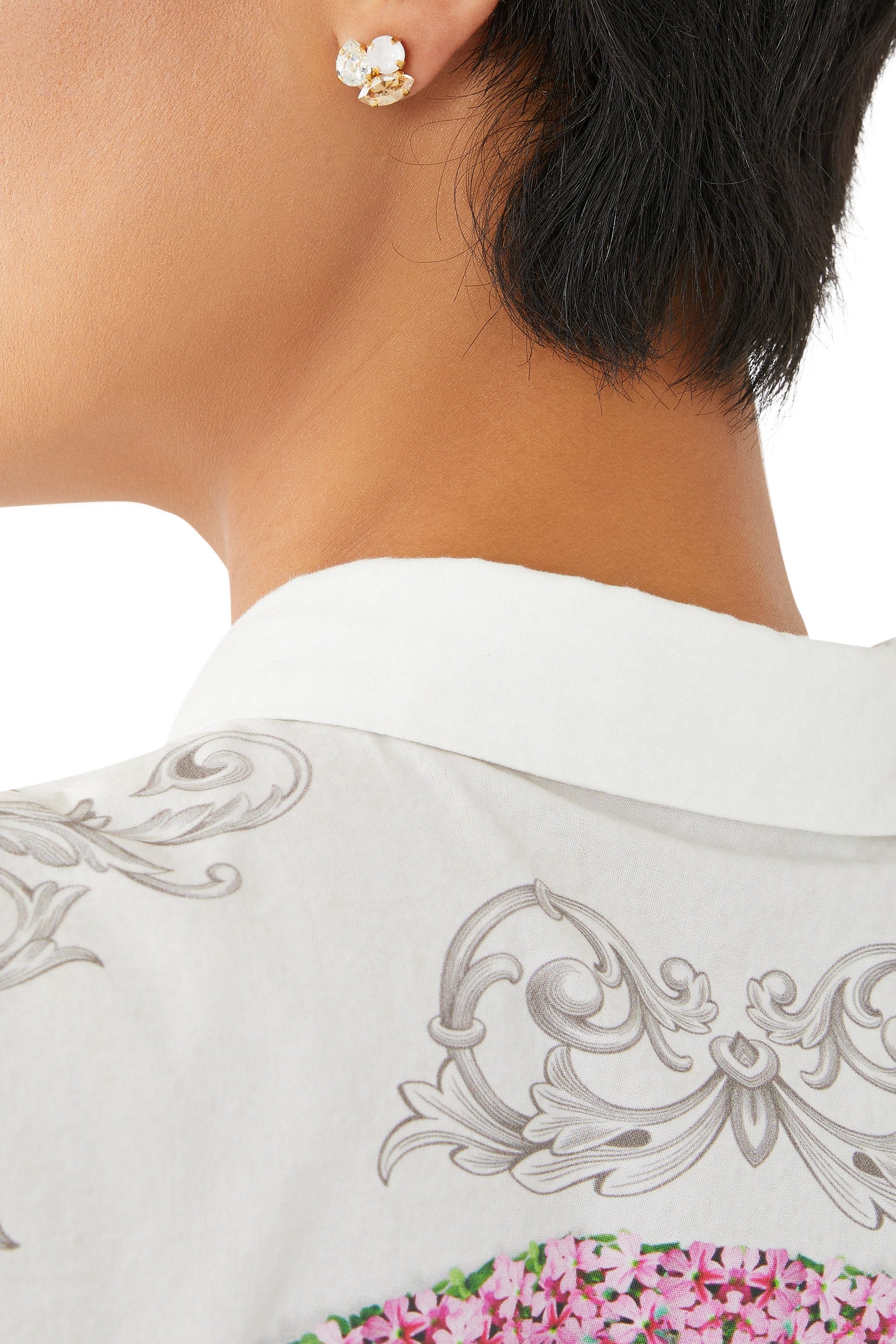 أقراط آنا مرصعة بكريستال سواروفسكي، معدن مطلي بذهب عيار 18