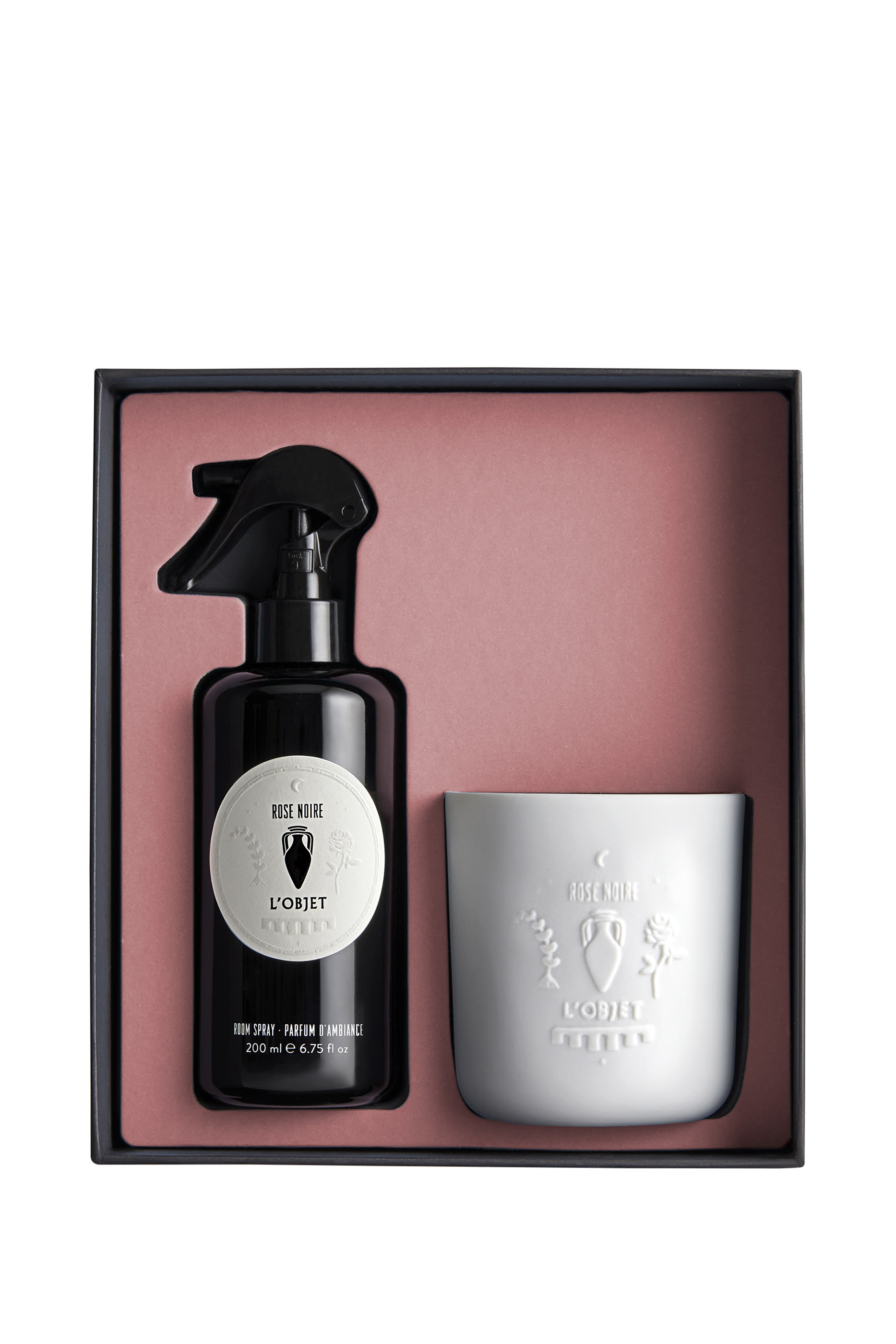 مجموعة هدية بخاخ غرف وشمعة معطرة روز نوار