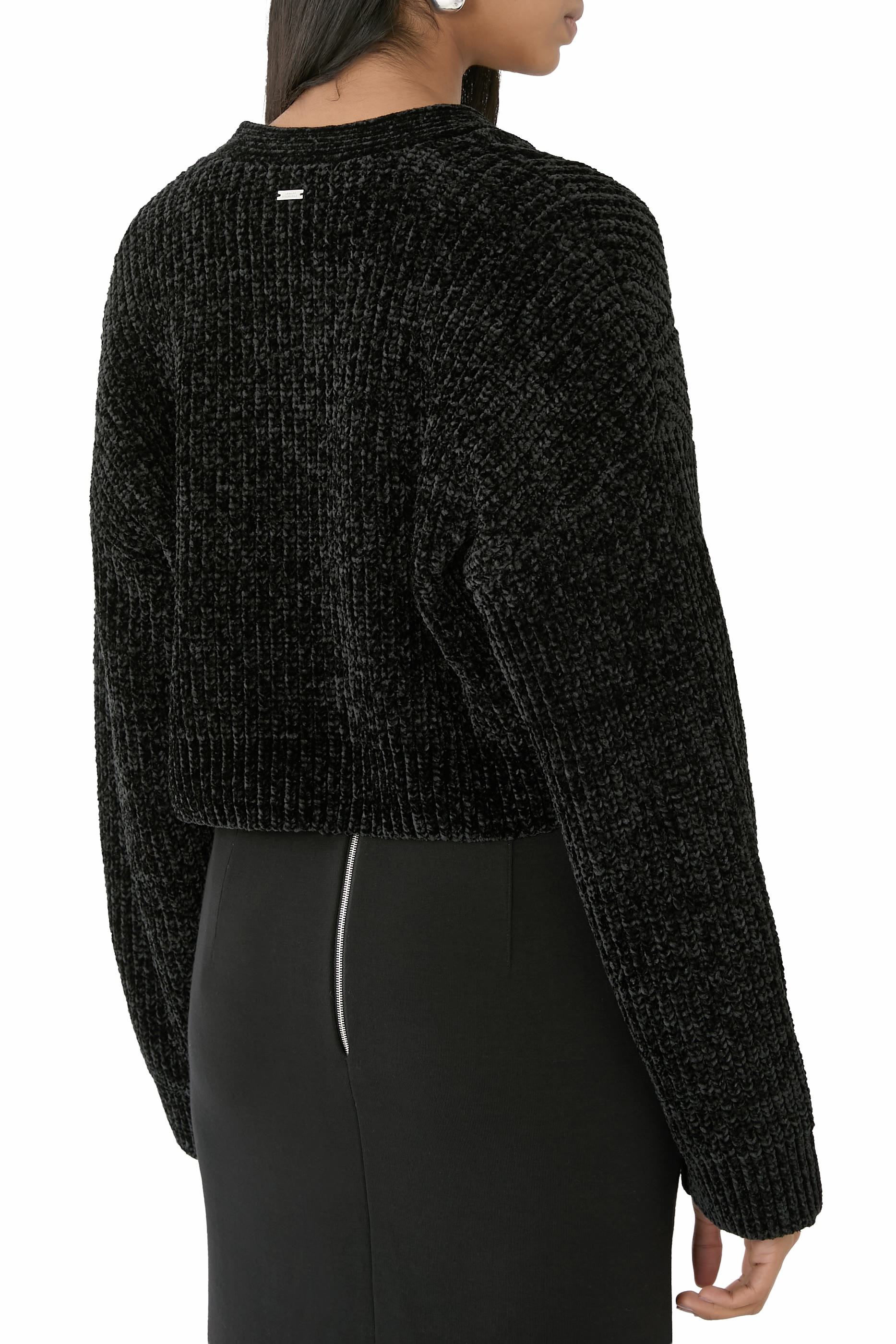 كارديجان قصير بأزرار قماش مضلع