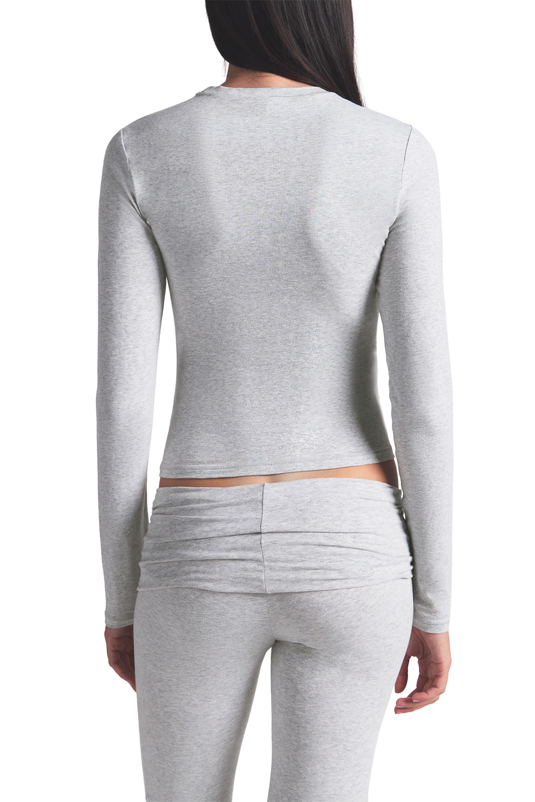 تيشيرت بأكمام طويلة جيرسيه قطن 