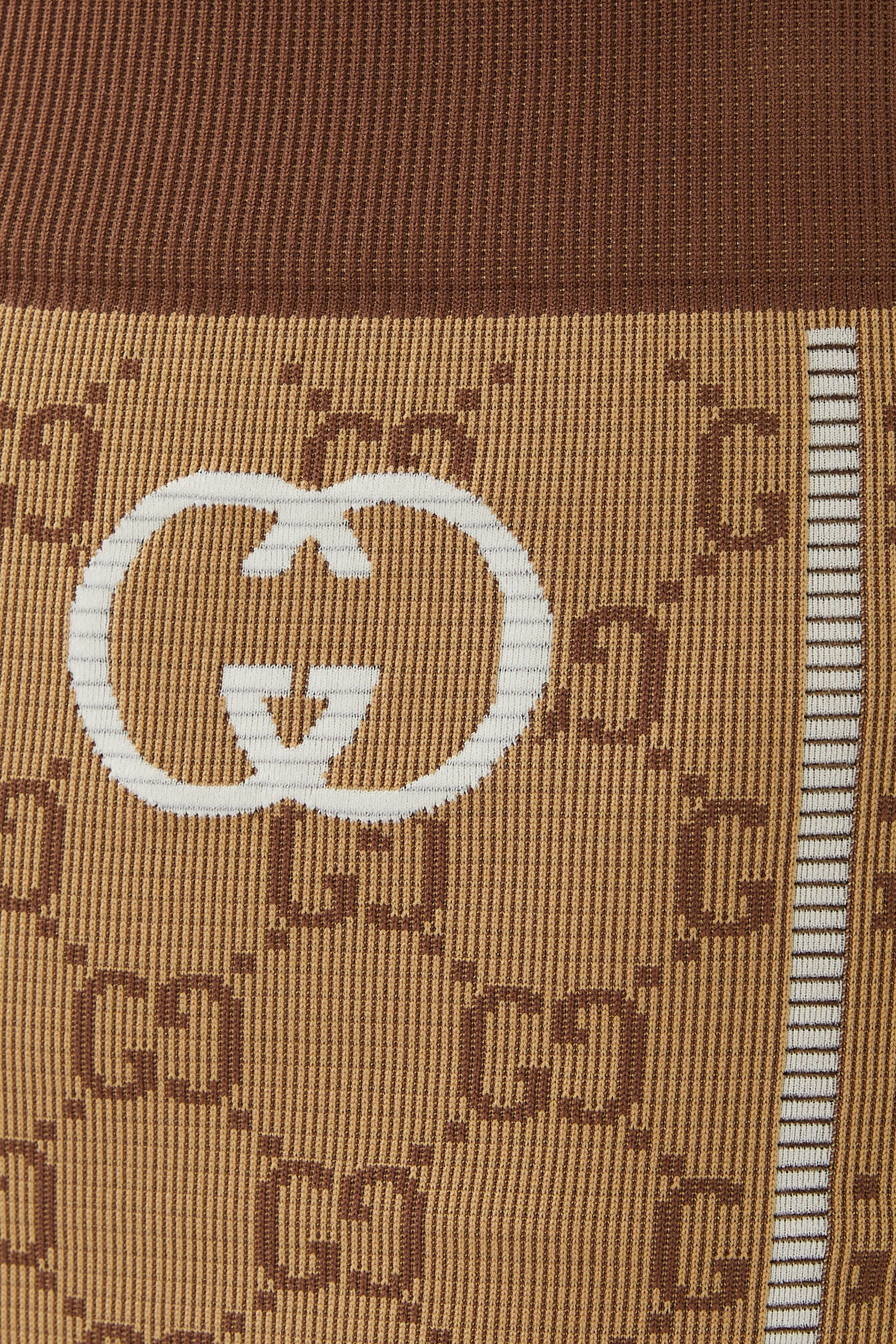 بنطال لغينغز بنقشة حرفي شعار الماركة جاكار جرسيه