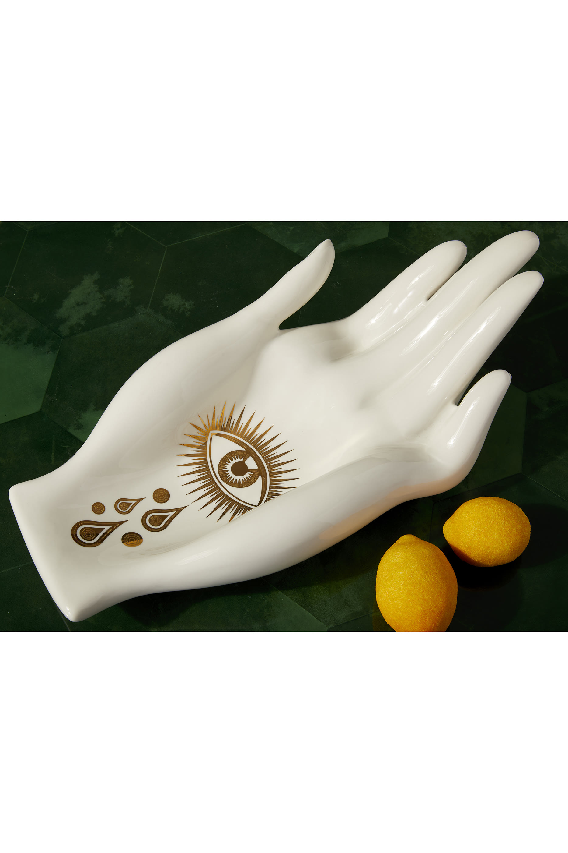 طبق فاكهة إيف مطلي بالذهب