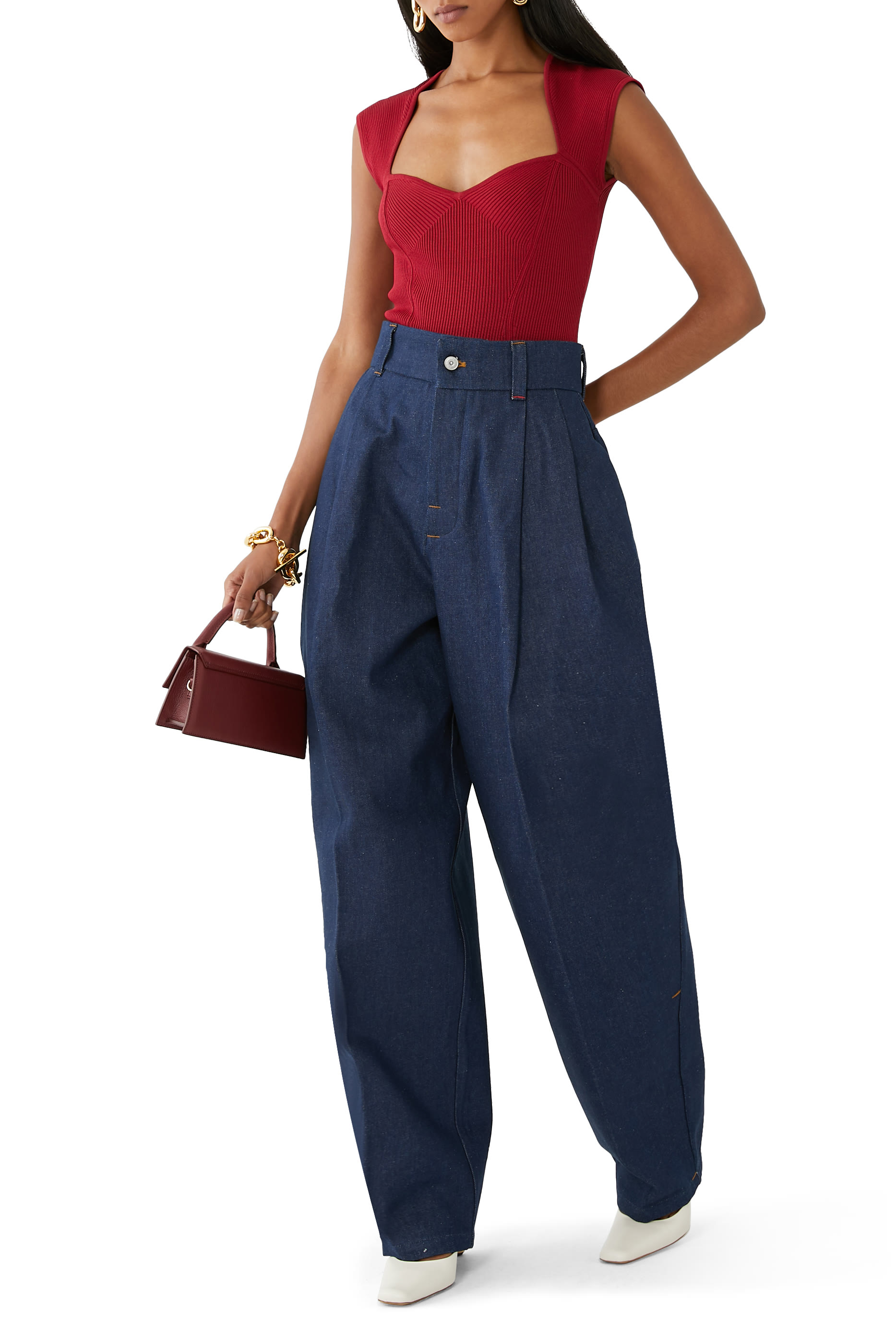 بنطال جينز بخصر مرتفع جدا