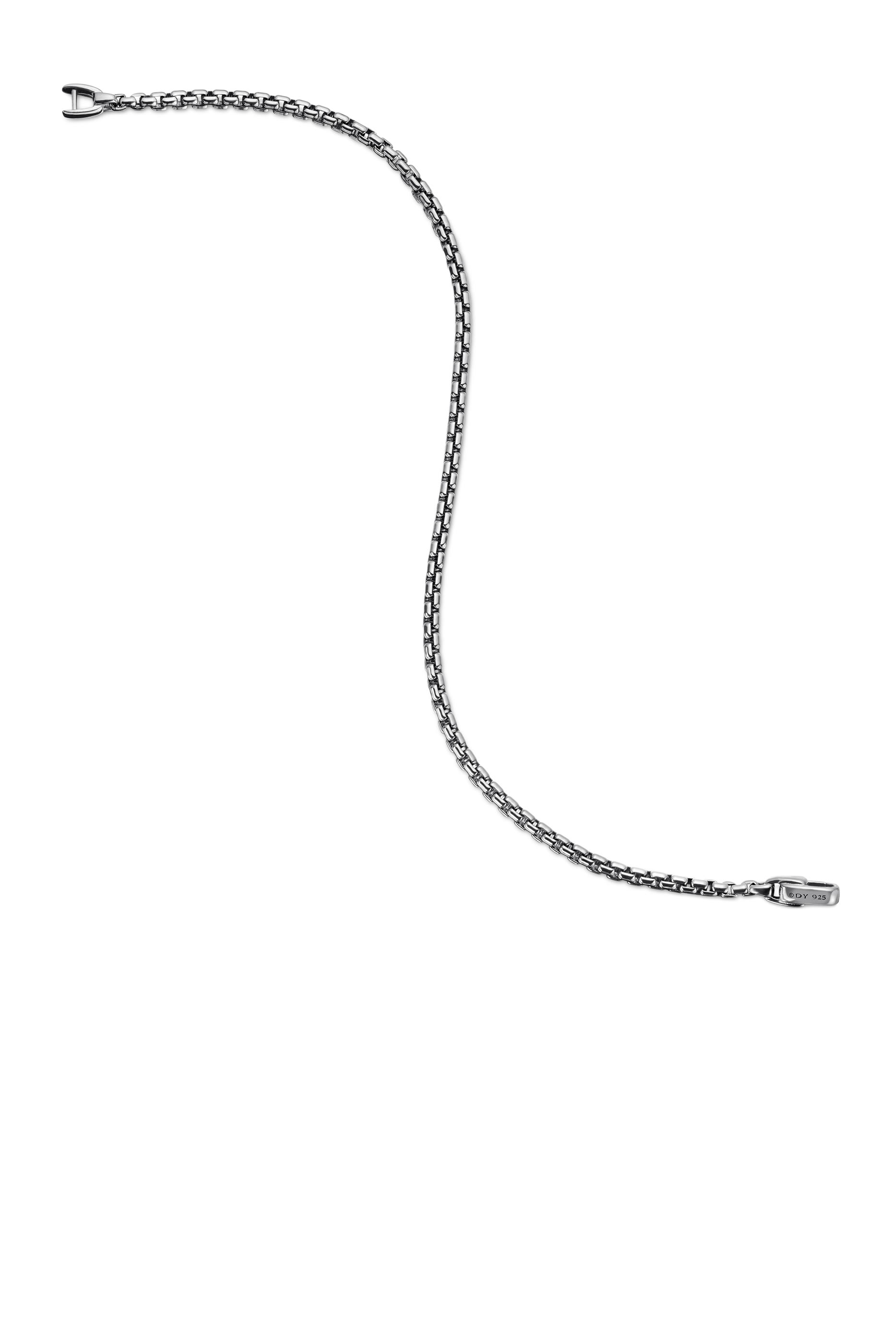 سوار سلسلة بحلقات مربعة، فضة إسترلينية