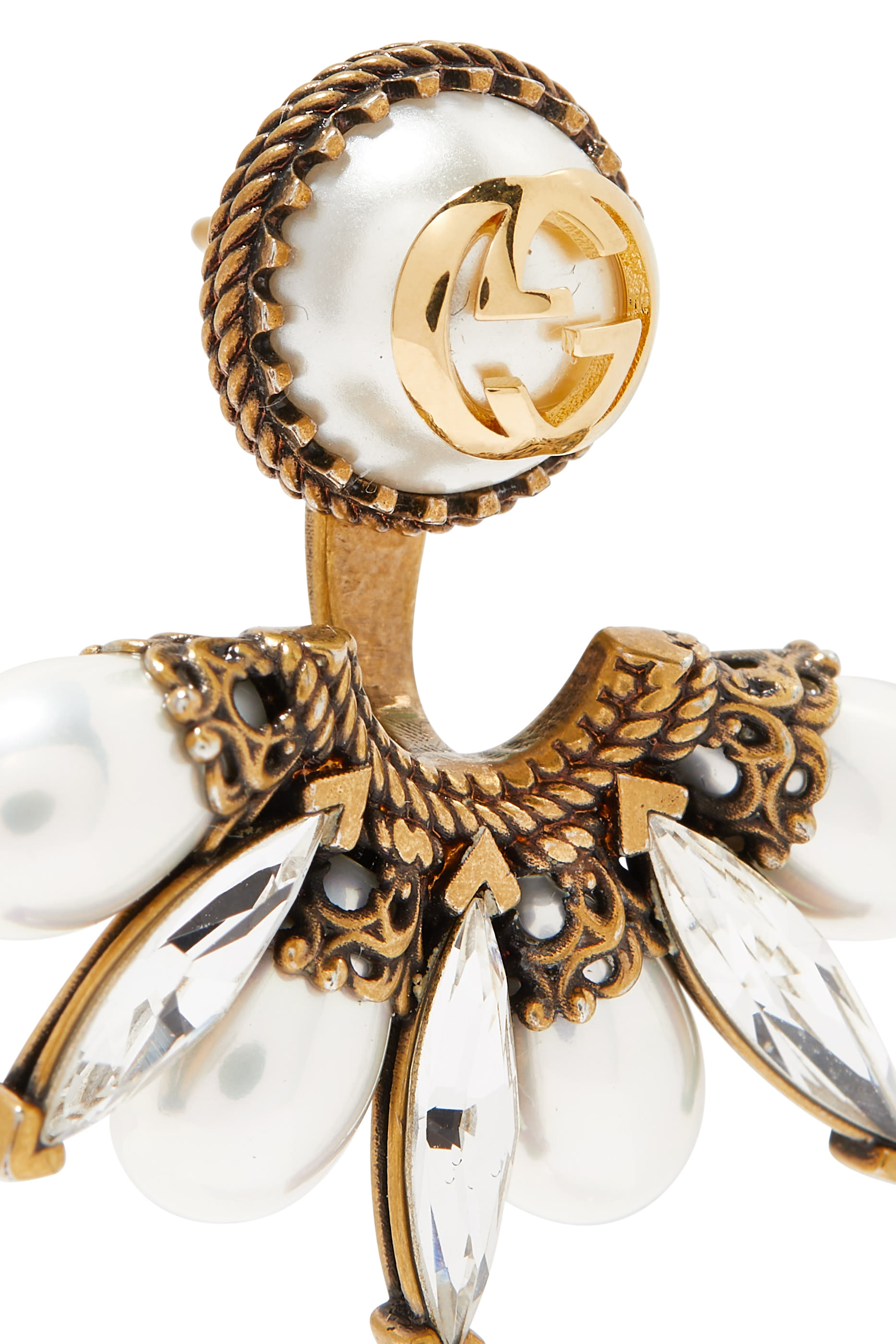 قرط بحروف شعار الماركة متداخلة