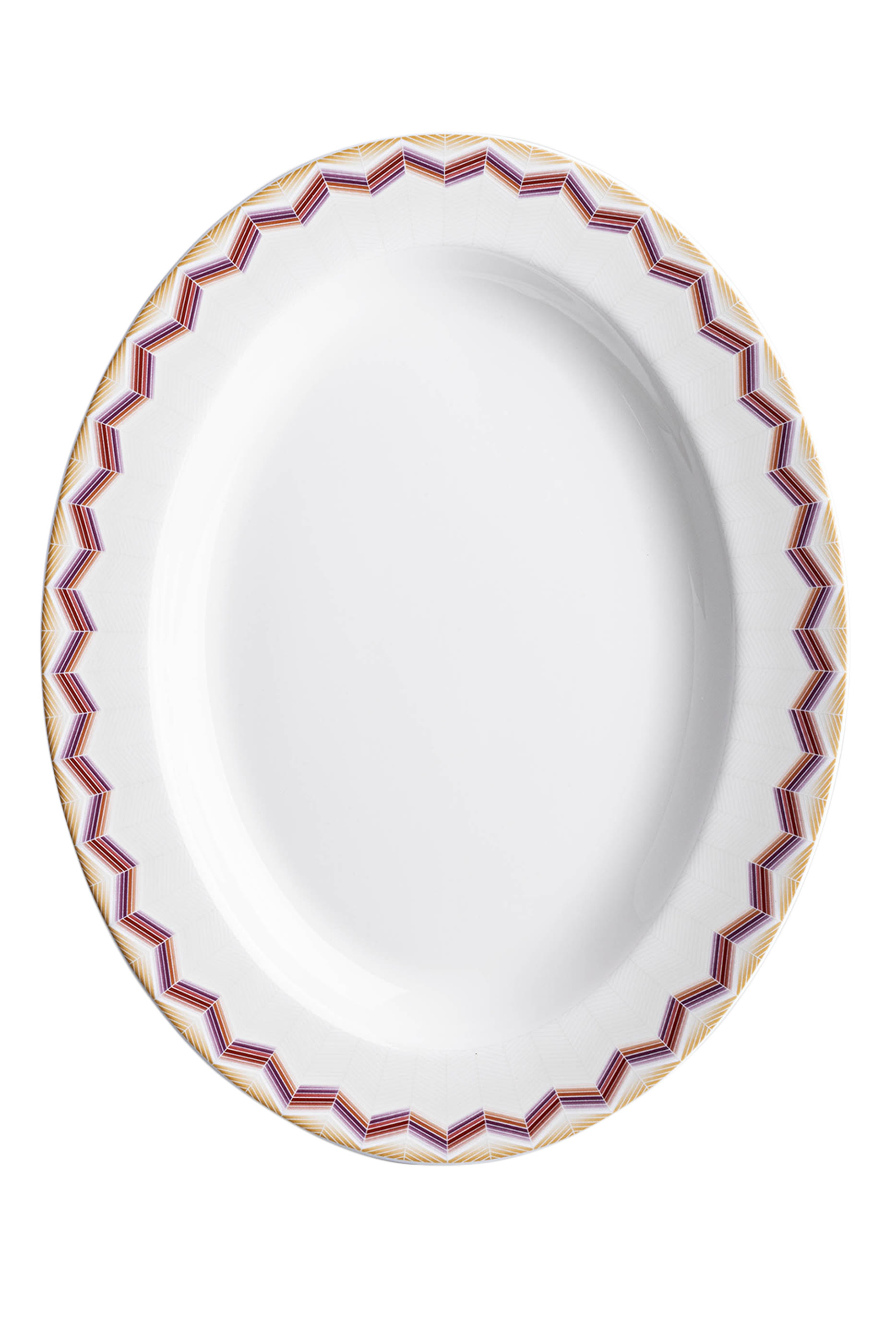 طبق بيضاوي جاريس بنقشة شعار الماركة