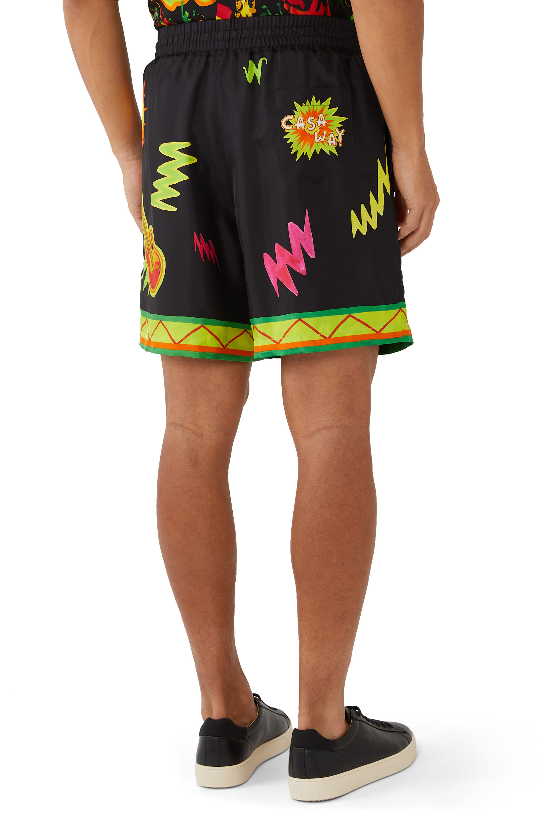 شورت بنقشة كوبية حرير