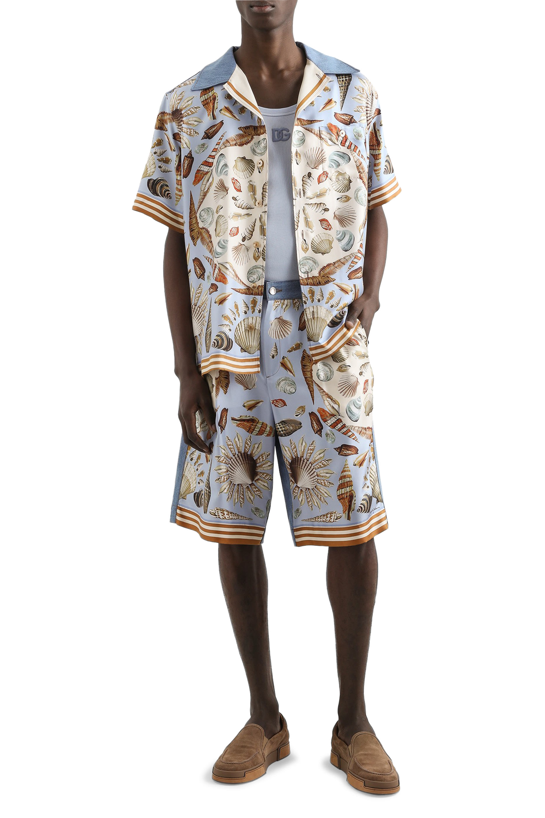 قميص هاواي بطبعة أصداف