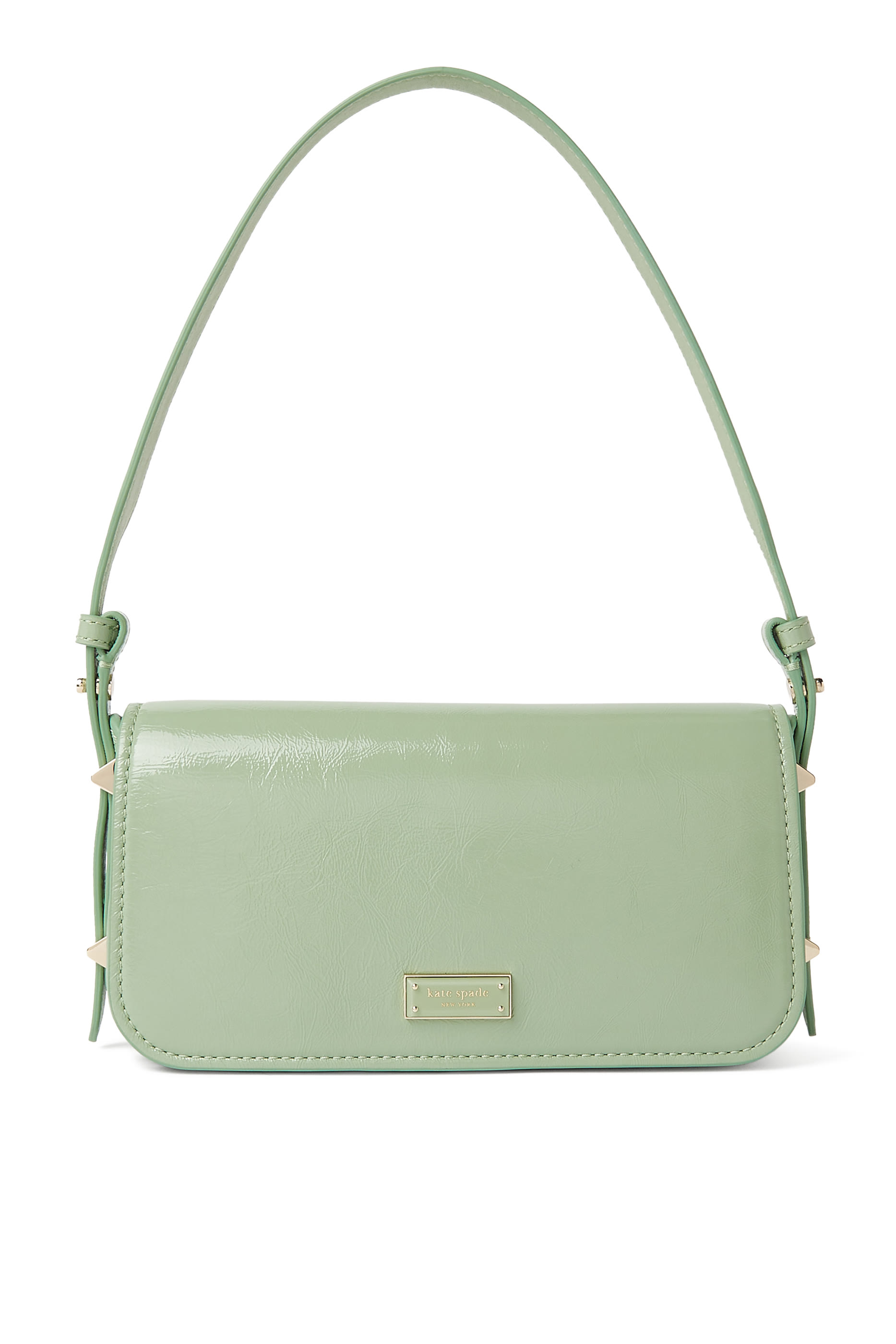 حقيبة كتف ليف جلد لامع مجعد