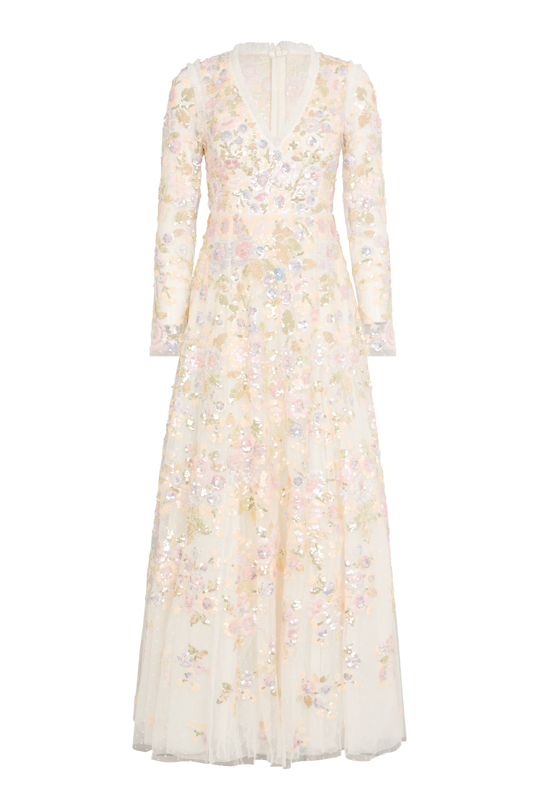 فستان سهرة براديس بياقة V وترتر