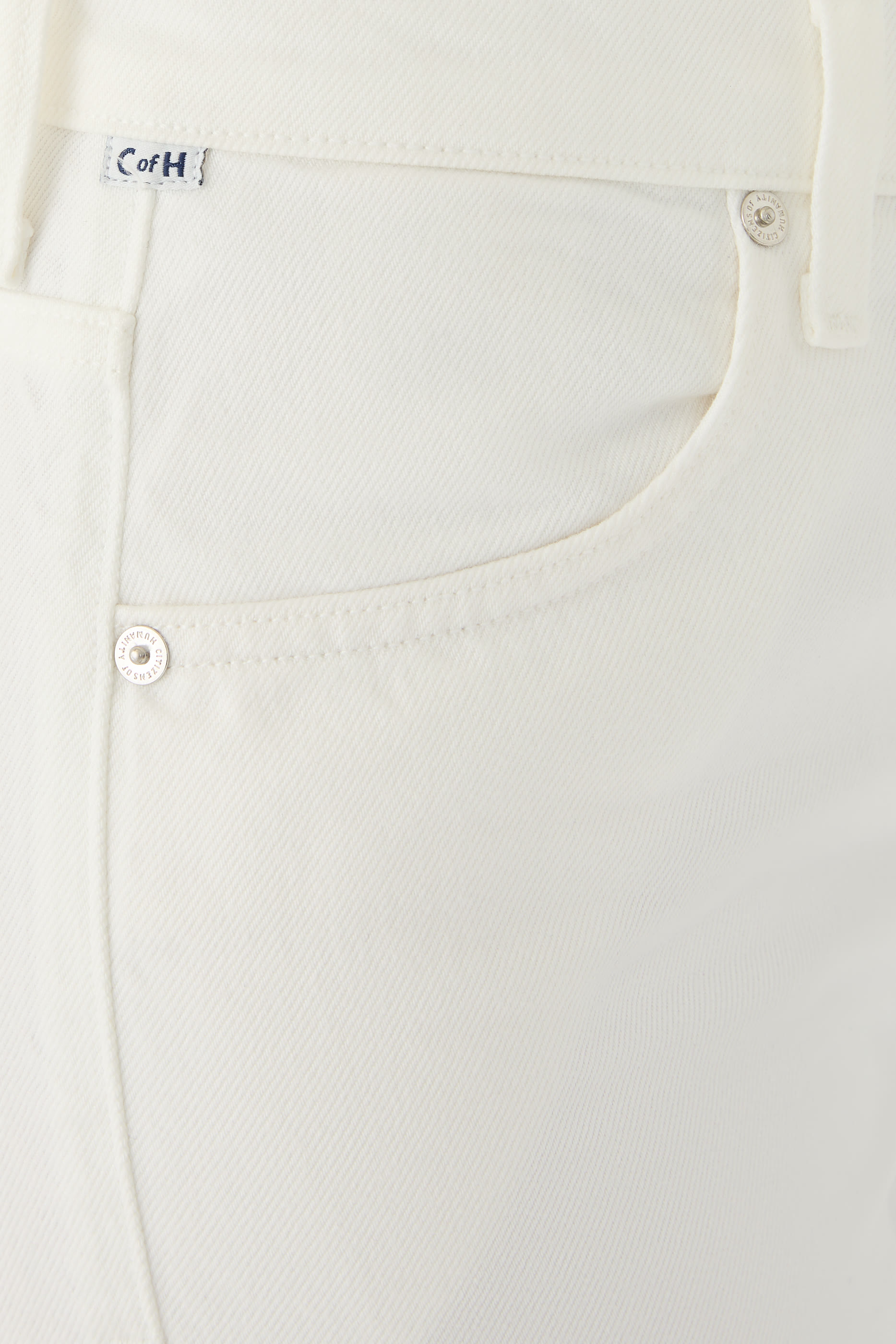 بنطال أنينا بقصة ساق واسعة بخصر مرتفع