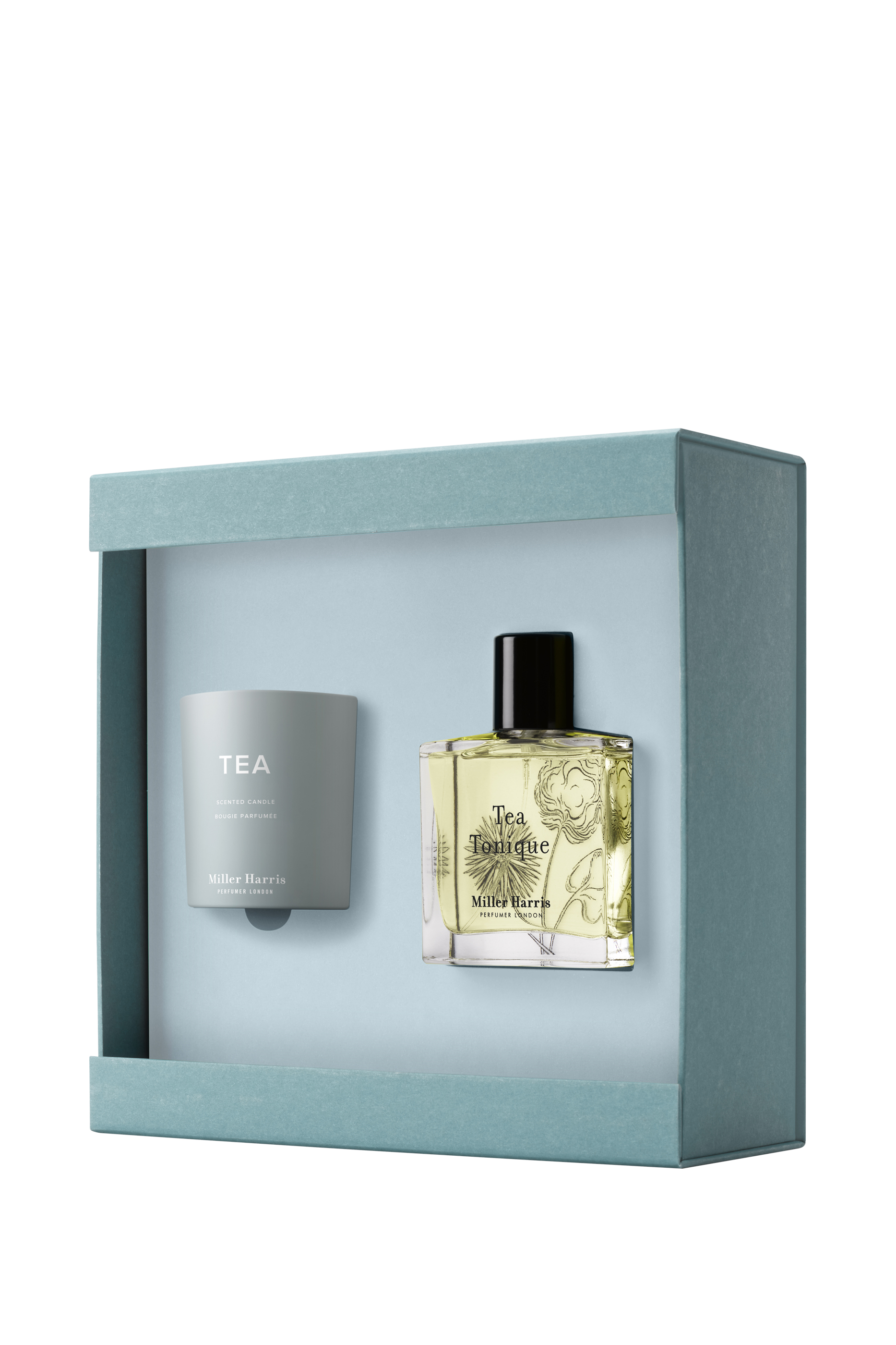 مجموعة أو دو بارفان تي تونيك وشمعة بحجم مناسب للسفر، قطعتين