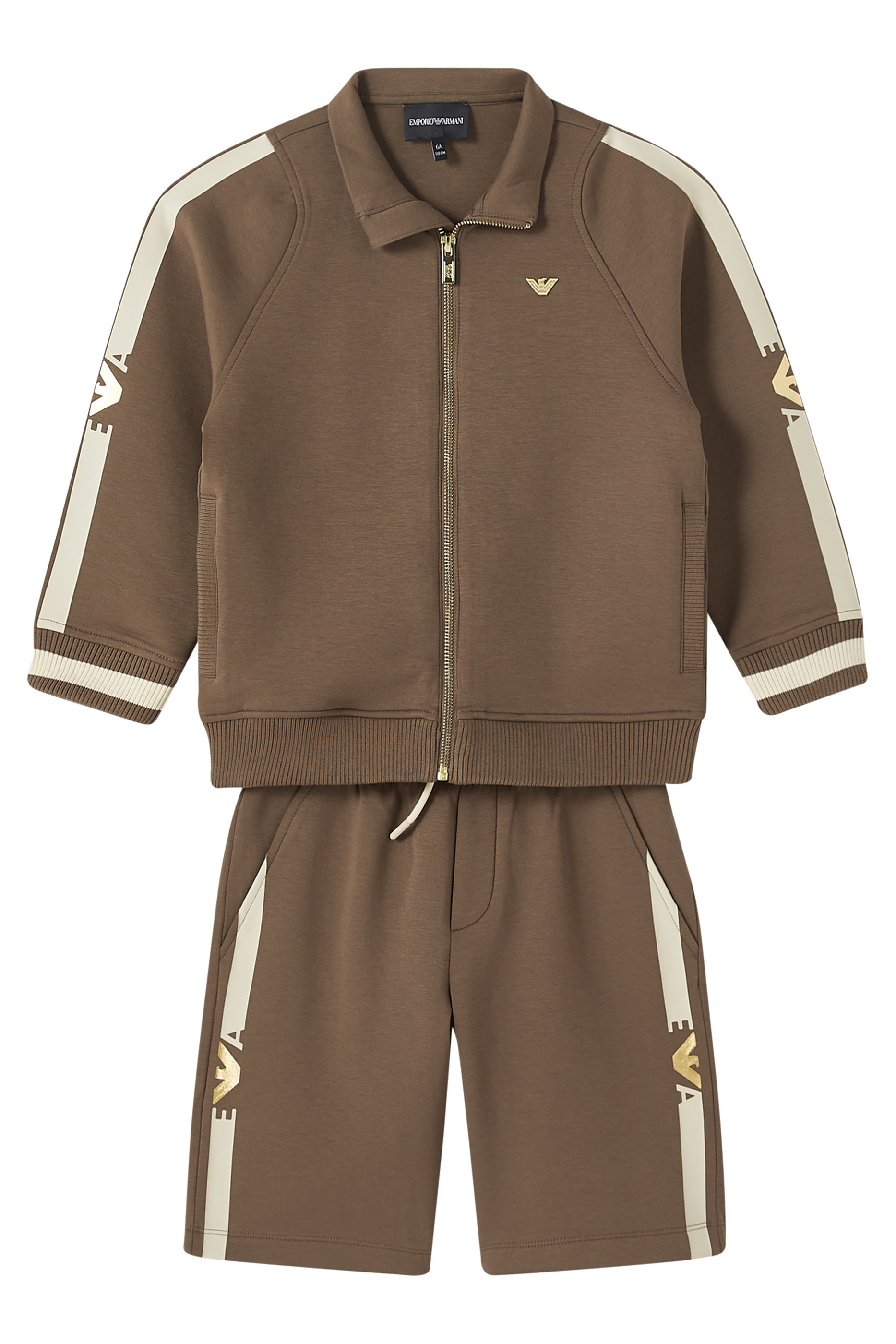 سويت شيرت بشريط بشعار الماركة للأطفال