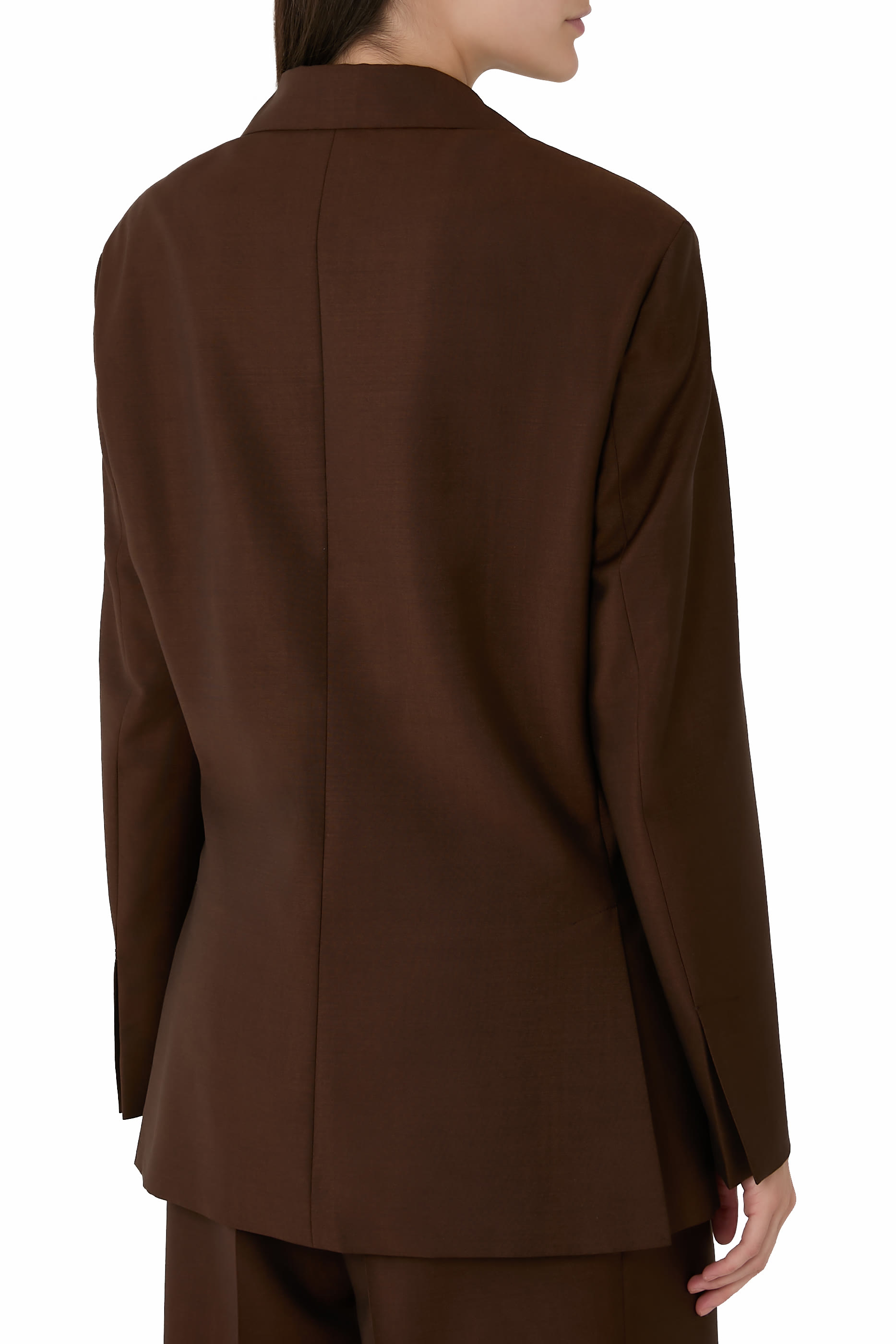  Dual Tone Piqué Overlap Suit Jacket