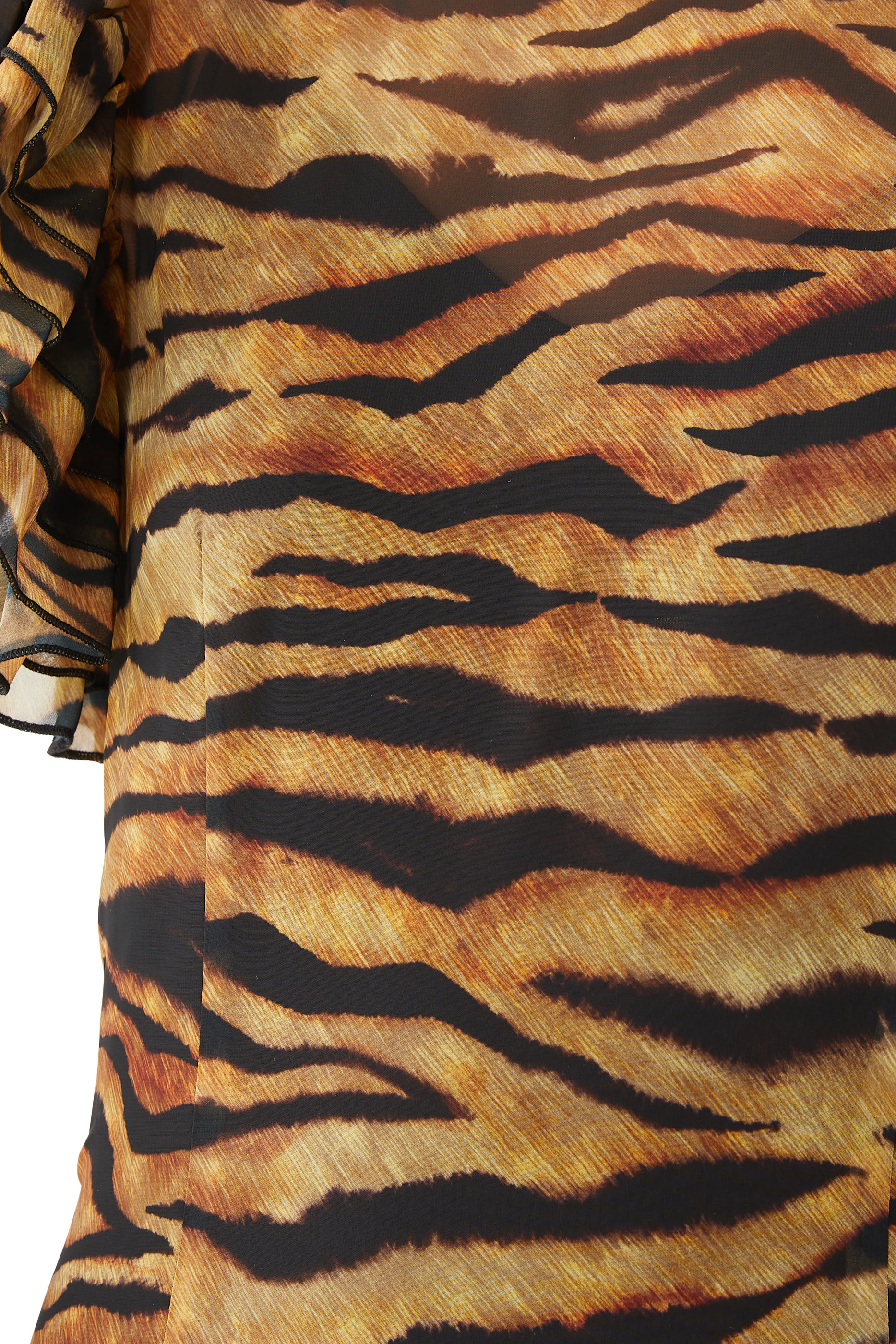 فستان دي لا فالي طويل بأكمام فراشة