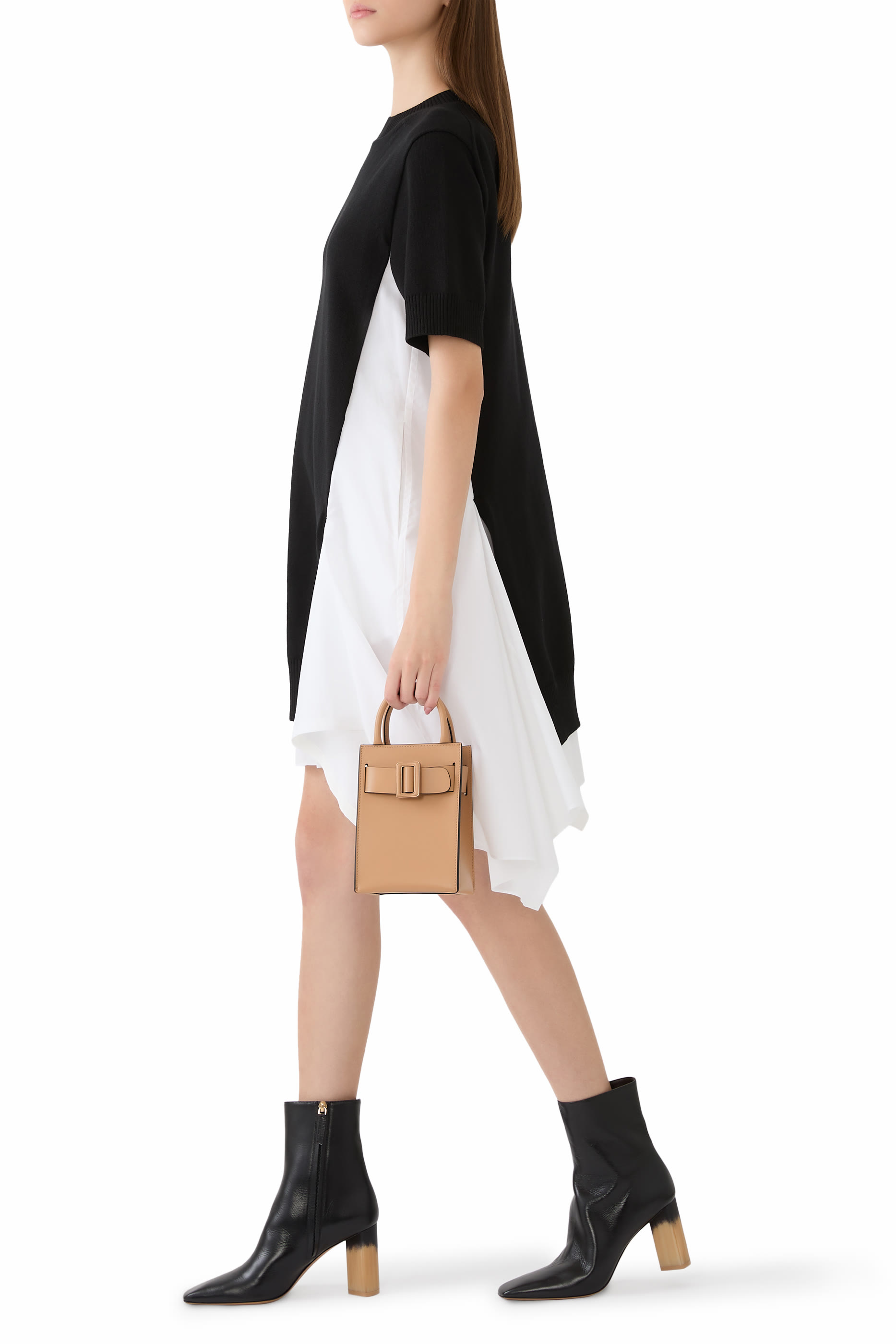 فستان نسيج قطن وبولين