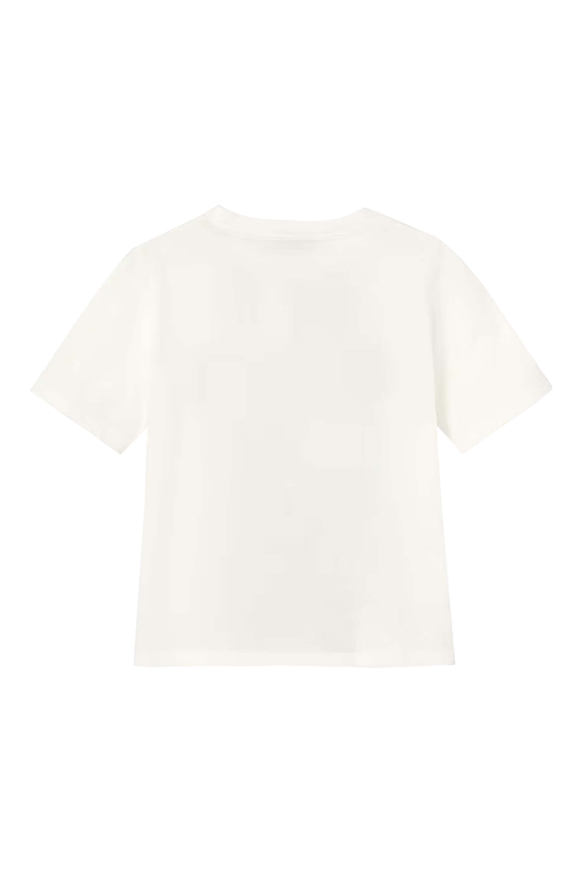 تيشيرت بشريط ويب بشعار الماركة قطن للأطفال