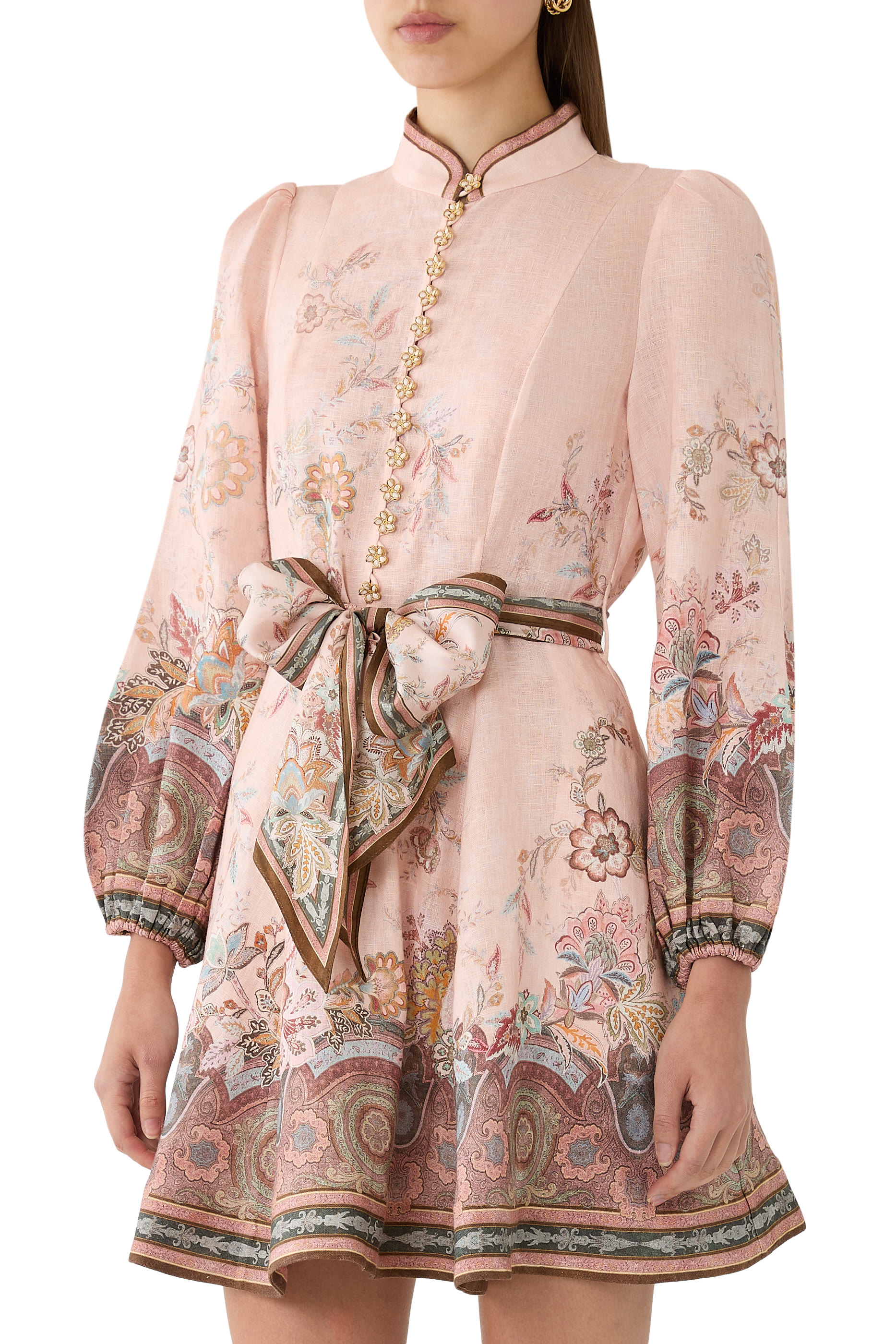 فستان ألكيمي قصير بأزرار