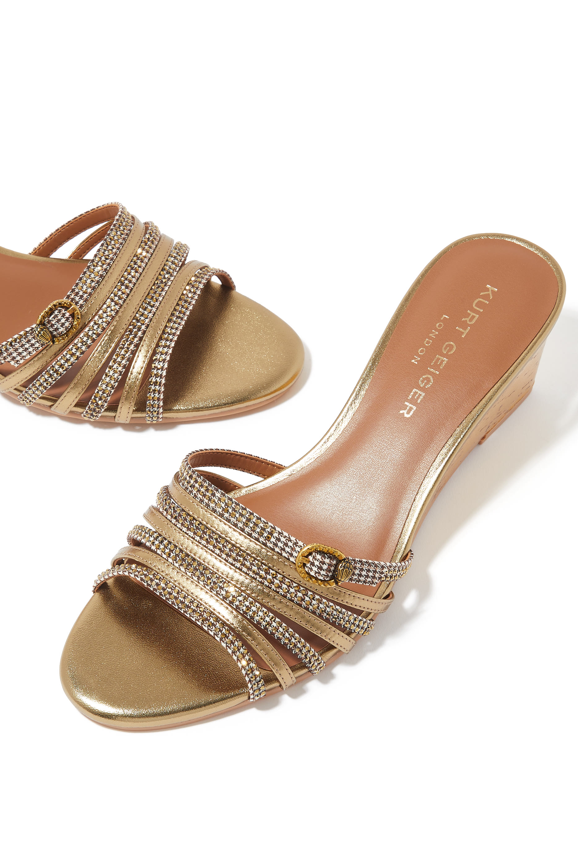 صندل بييرا 50 بكعب ويدج جلد