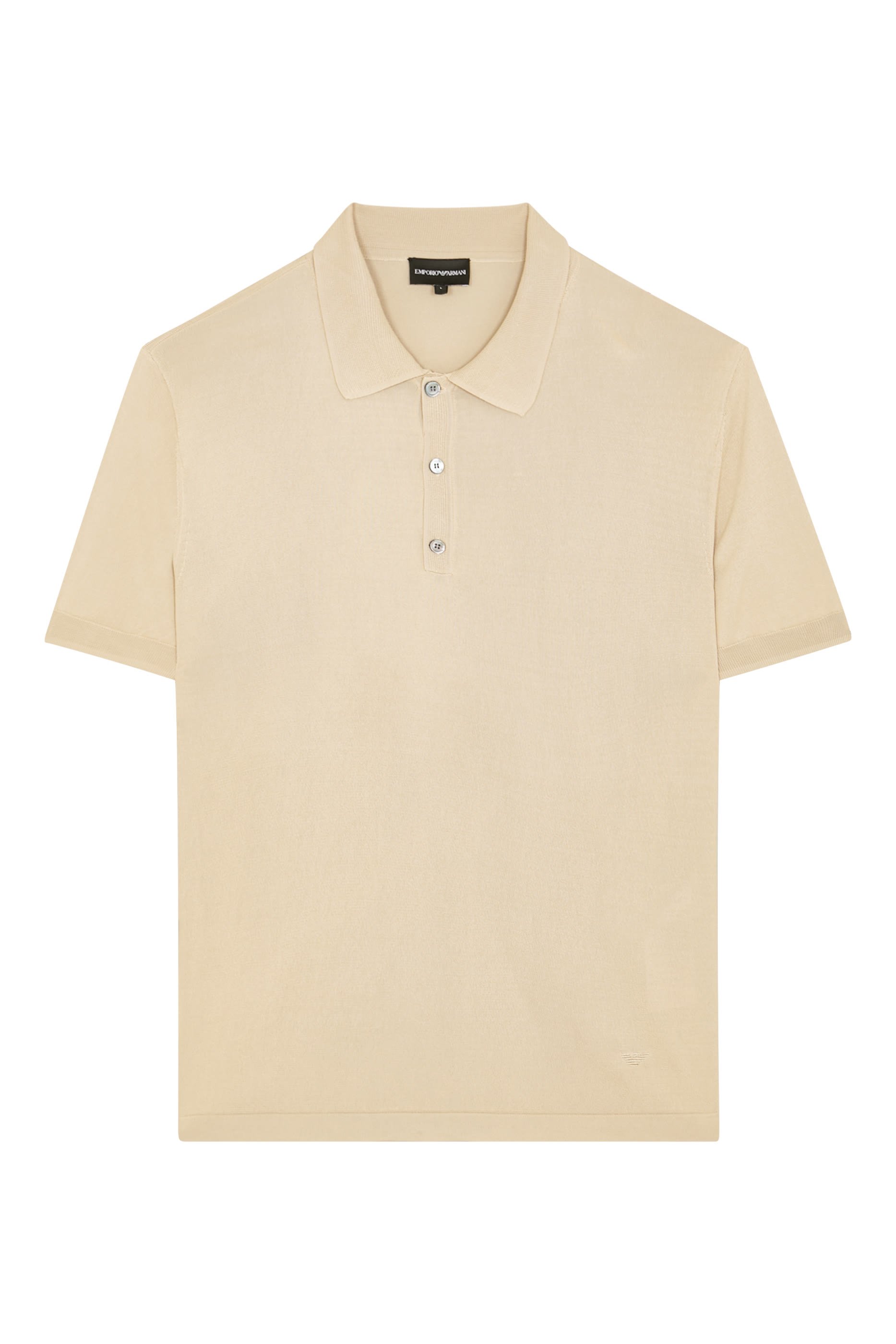 قميص بولو منسوج بشعار الماركة