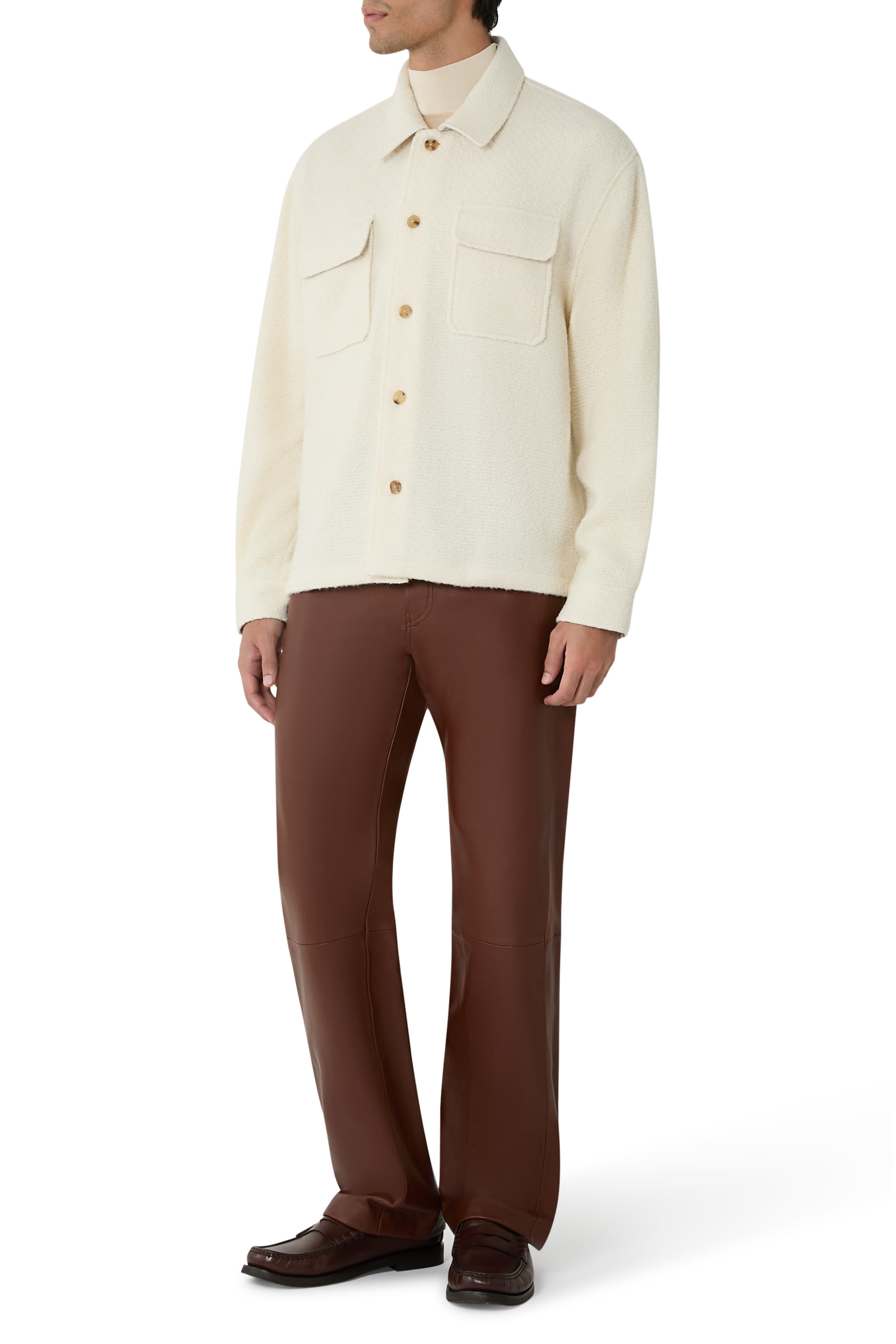 قميص بنمط جاكيت تويد