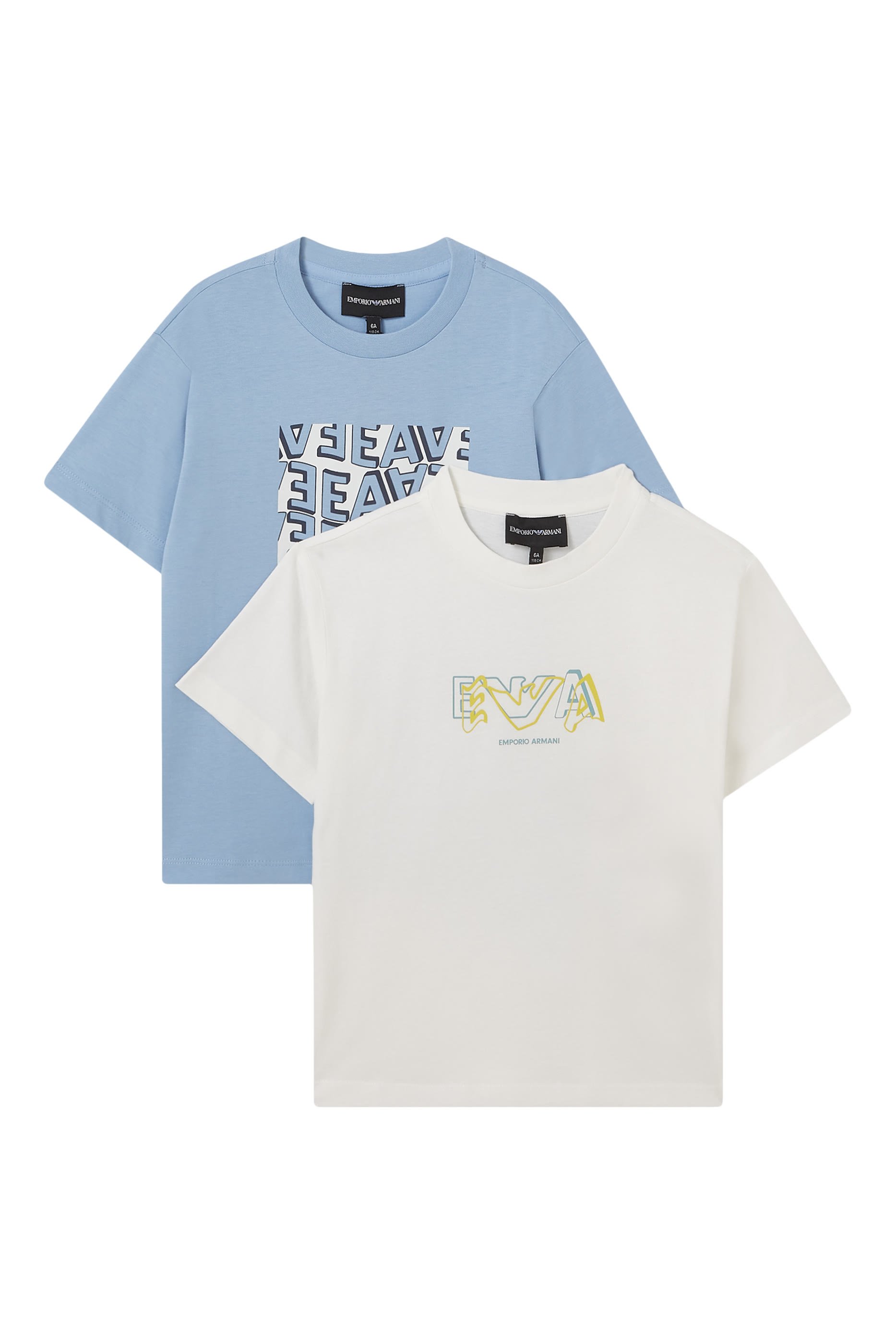 طقم تيشيرت بشعار الماركة، قطعتين للأطفال