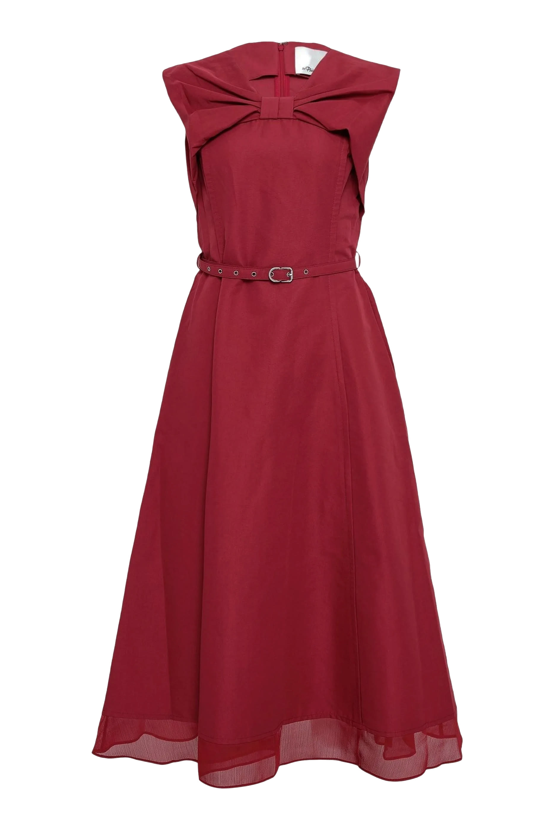 Draped Bow Belted Dress