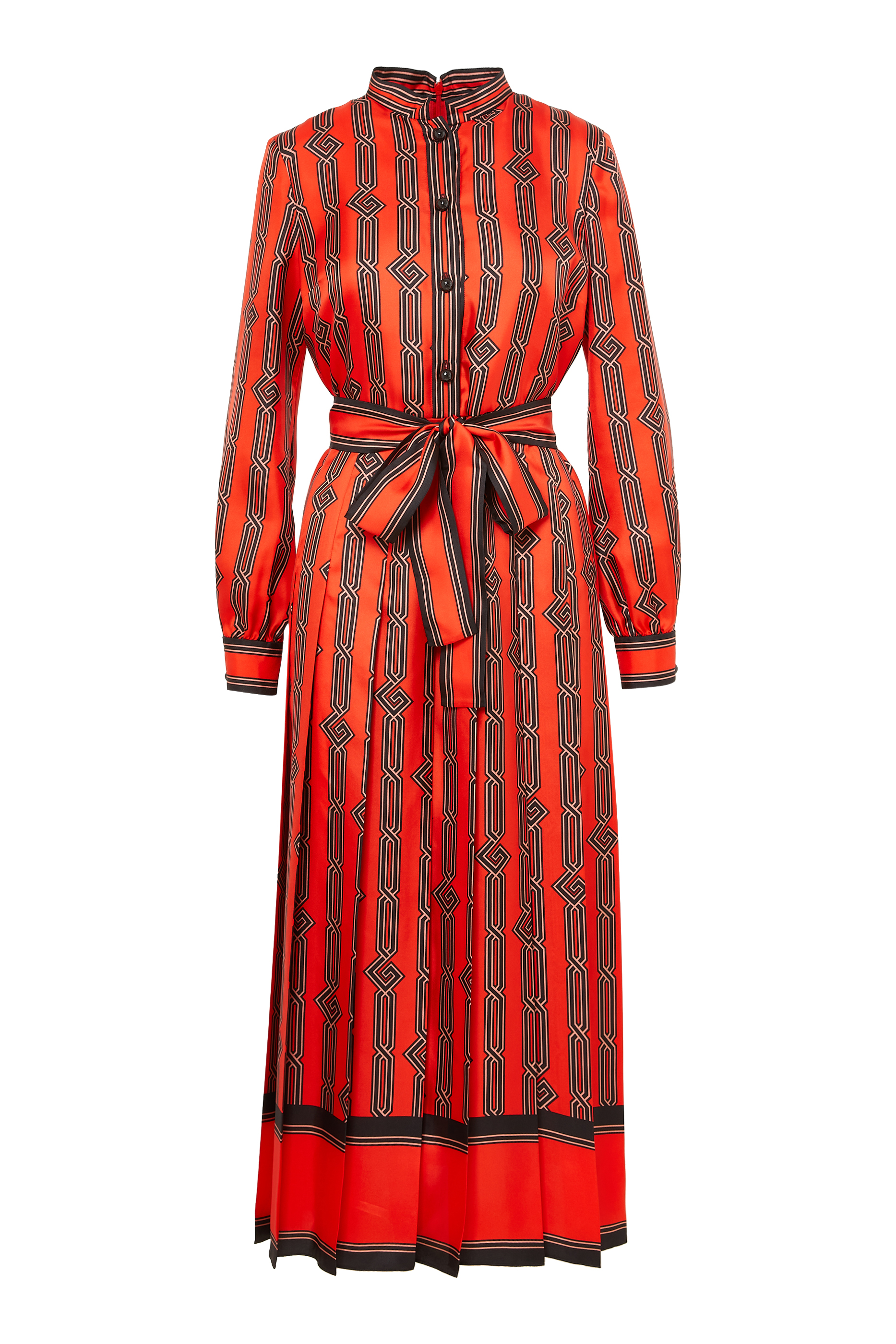 فستان بنقشة سلسلة وحرف G مربع