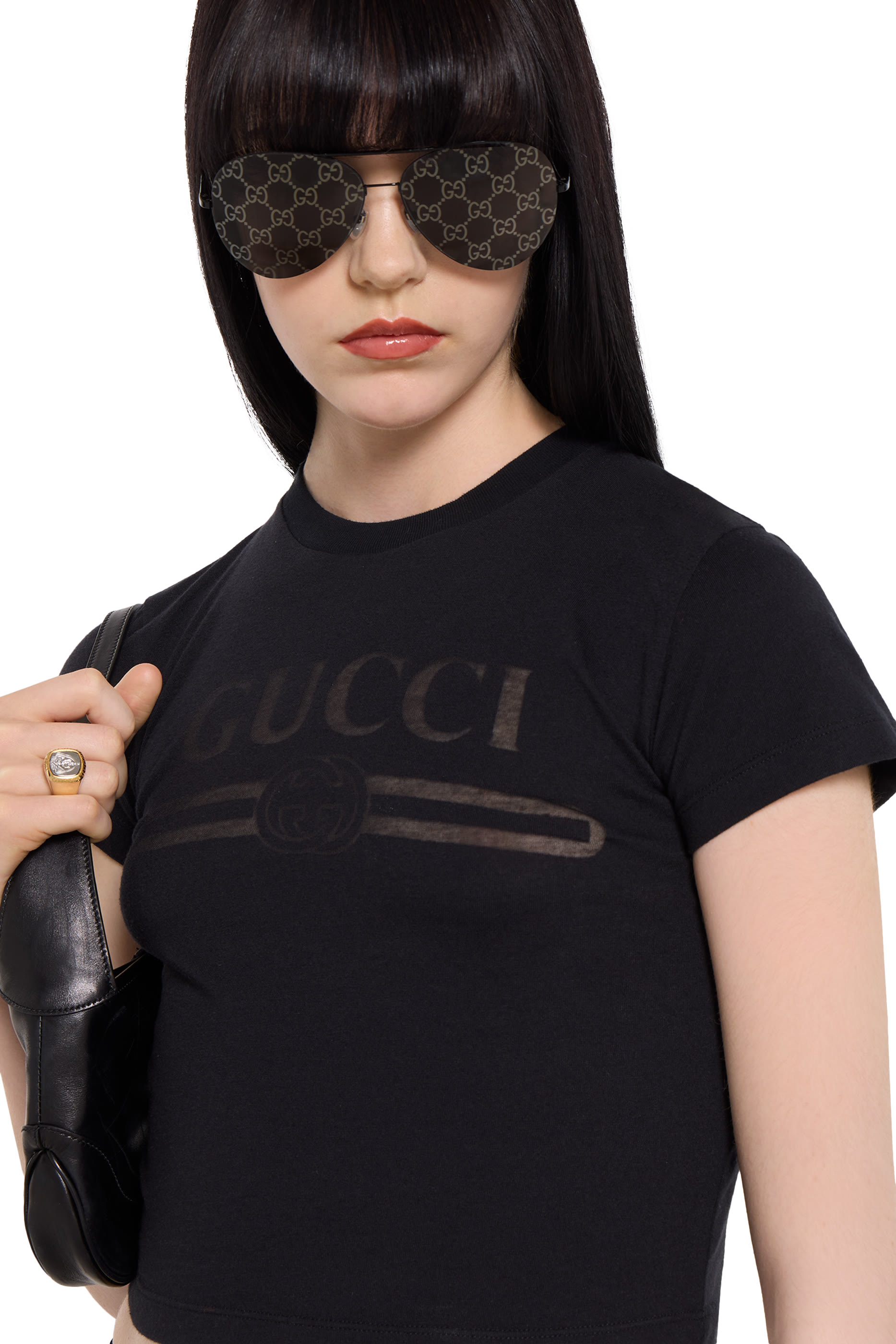 تيشيرت بتفاصيل ديفوريه قطن جيرسيه