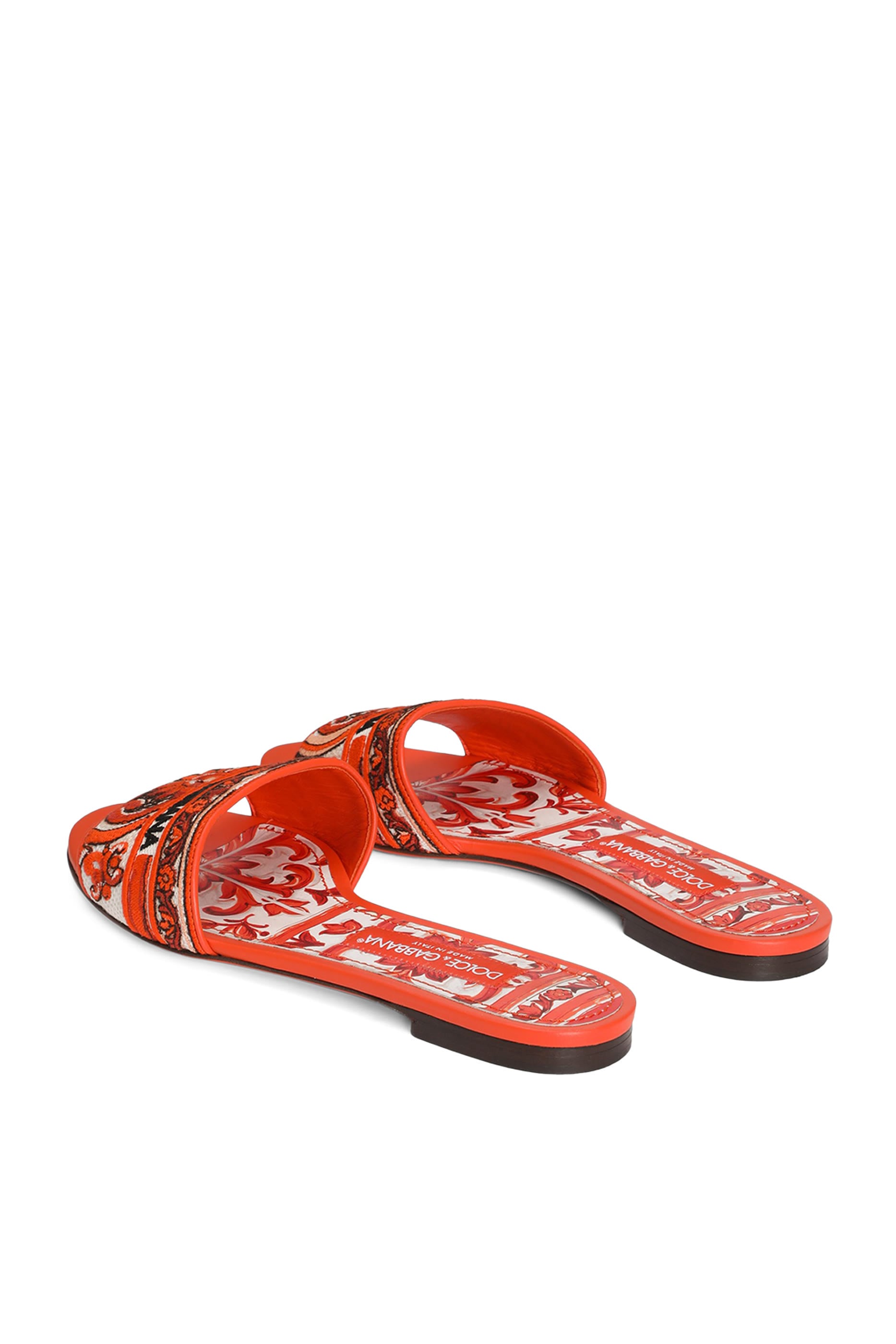Majolica Embroidery Flat Slippers