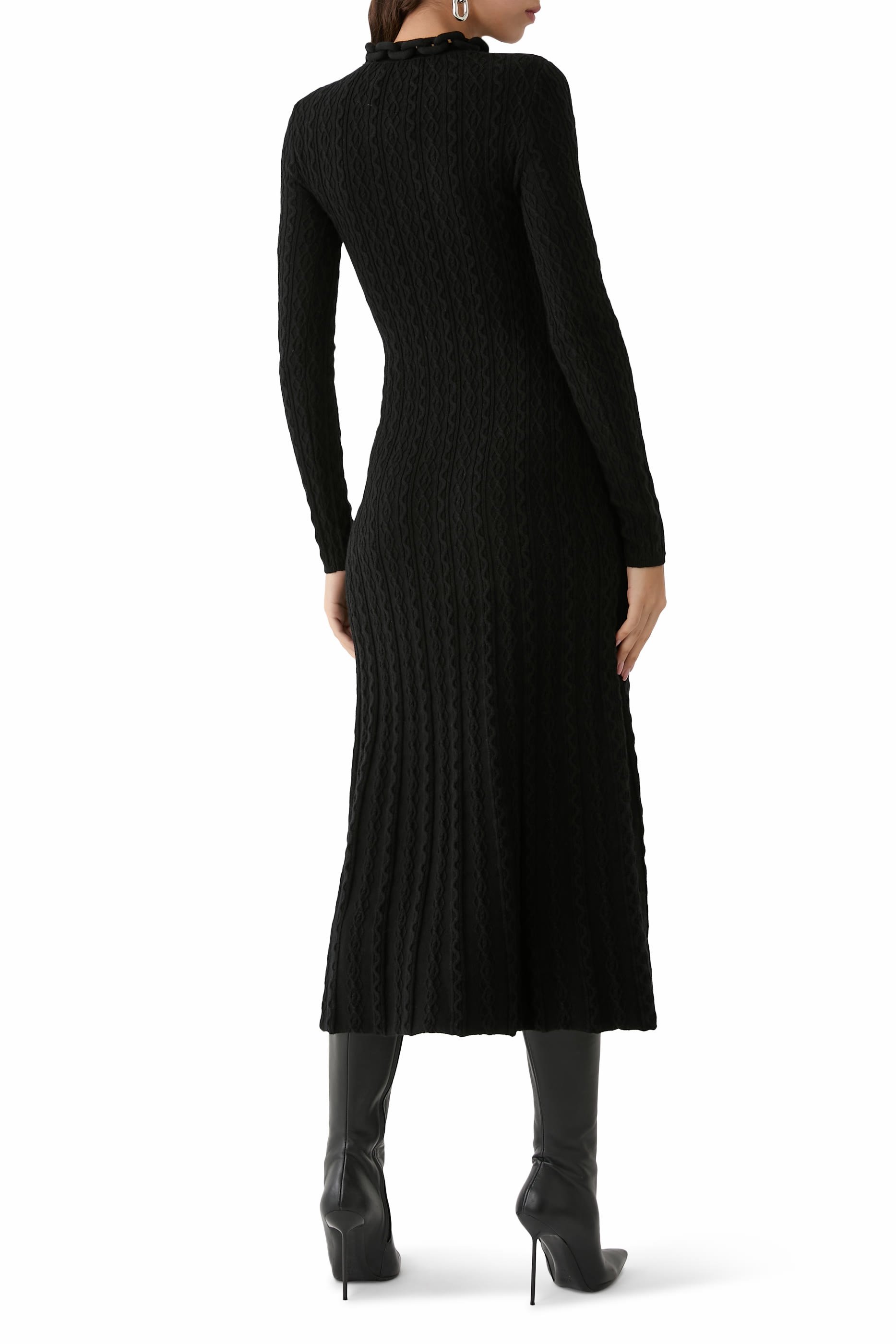 فستان بأكمام طويلة جيرسيه